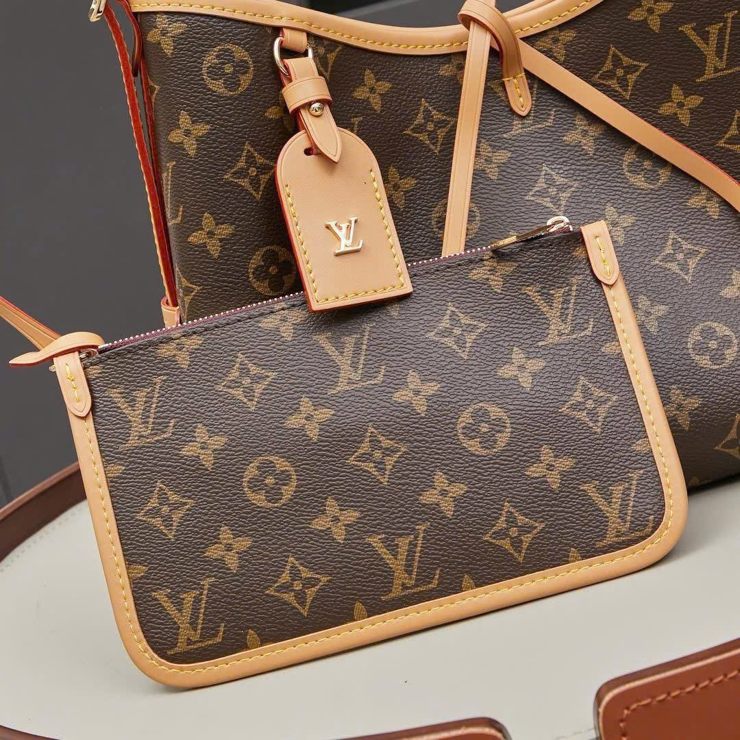 Combo túi ví nữ Louis Vuitton LV Nâu monogram full Like AUth 31x22x12 DDT