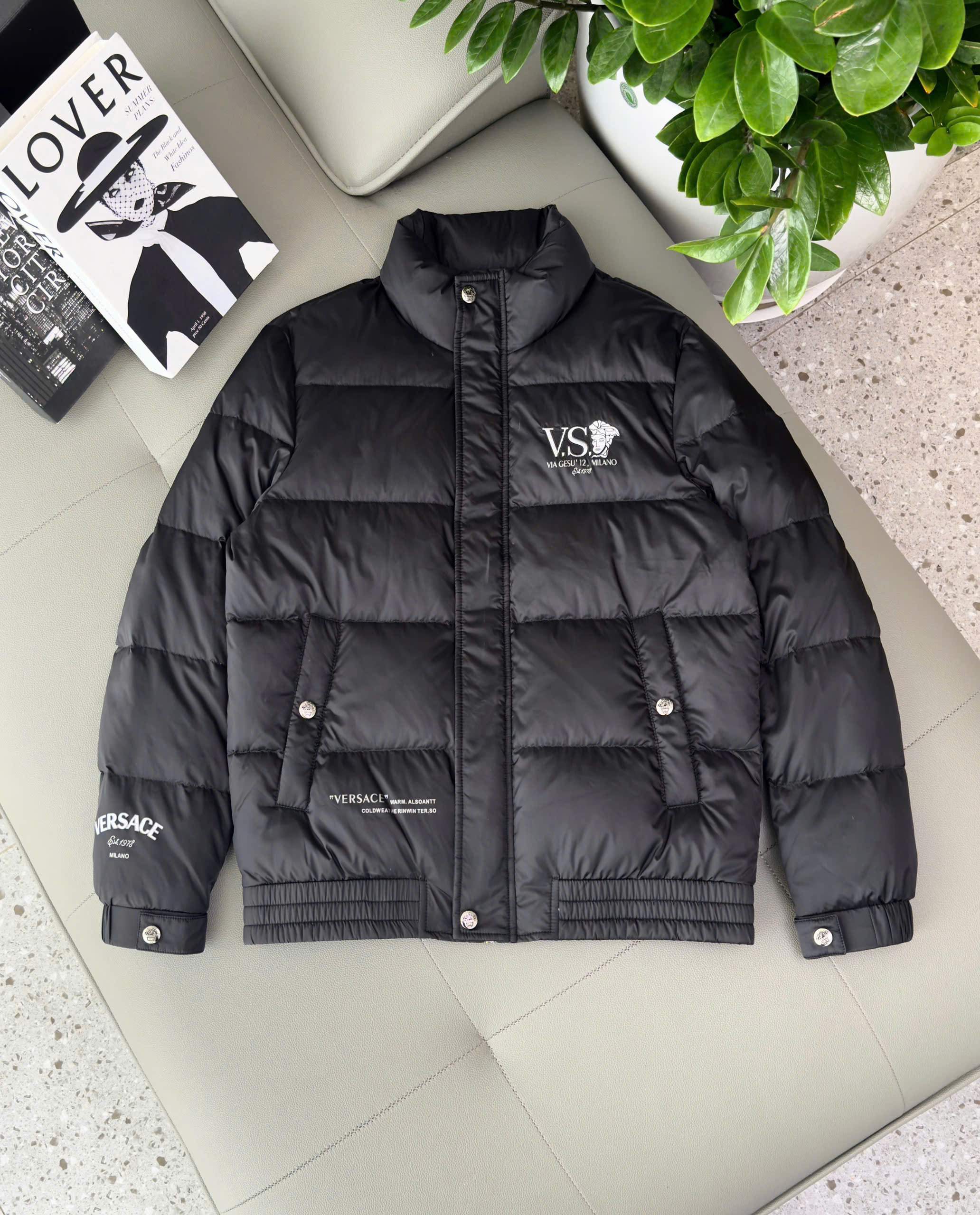 Áo khoác phao Versace lót lông vũ siêu ấm Like Auth 48-54 DDT