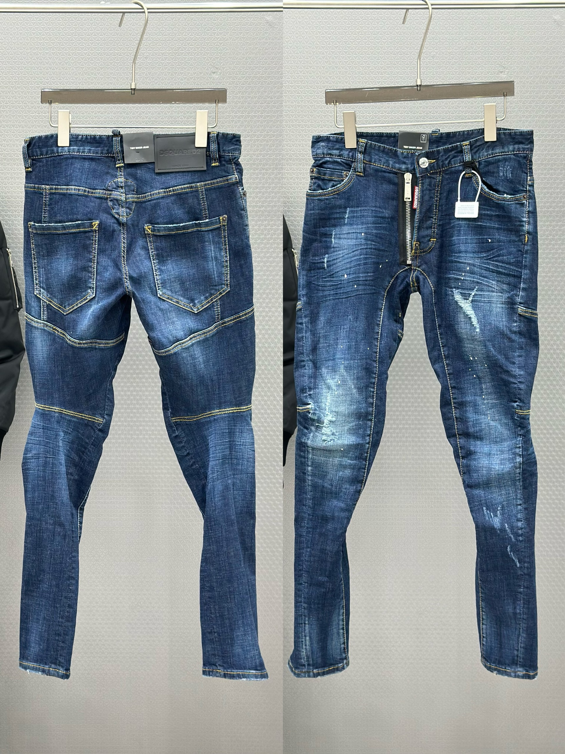 Quần Jean Biker Dsquared2 DSQ 2083 Xanh công ống khóa lệch Like Auth 42-54 VTN