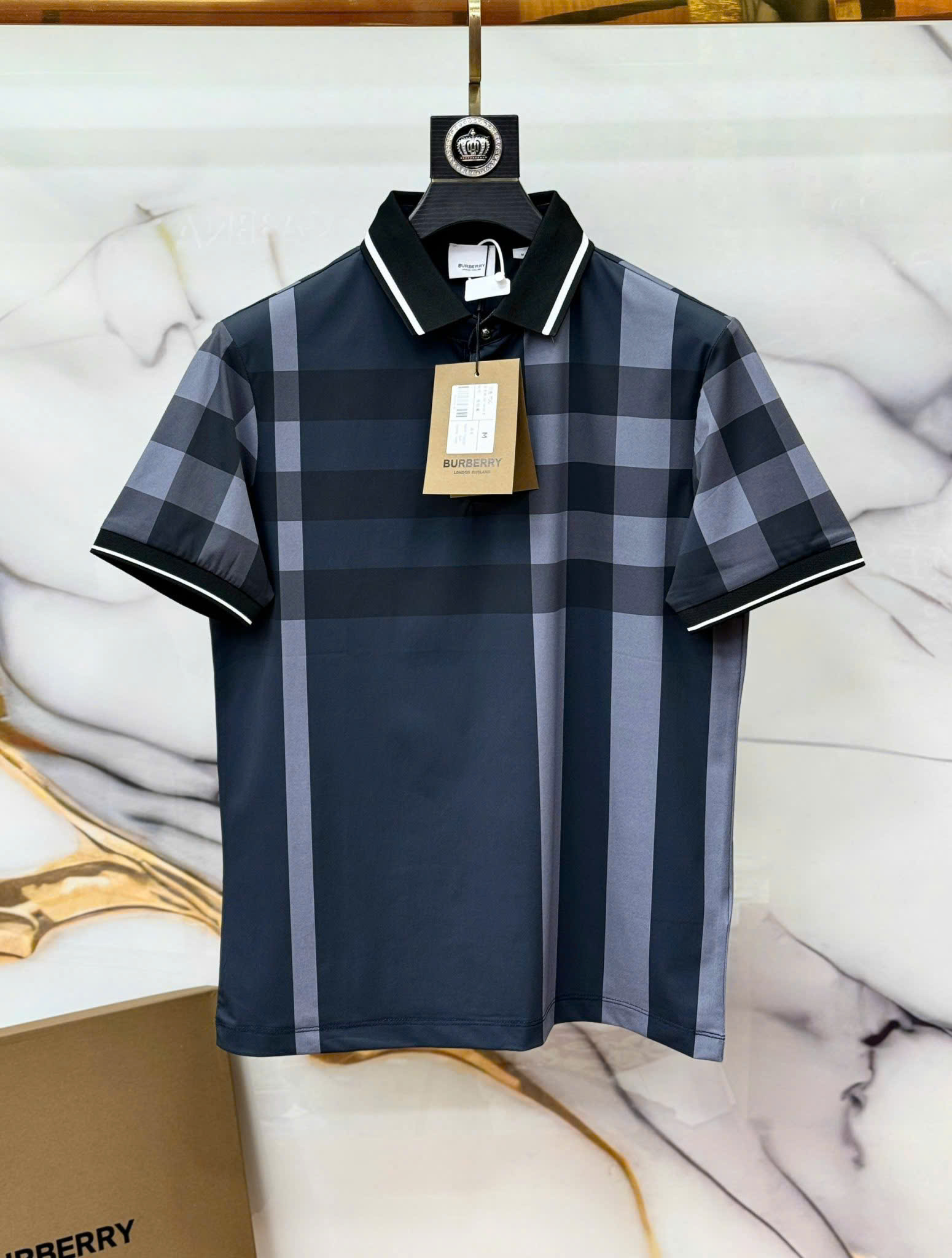 Áo polo Burberry BBR kẻ sọc phối màu Like Auth 1-1 on web CD