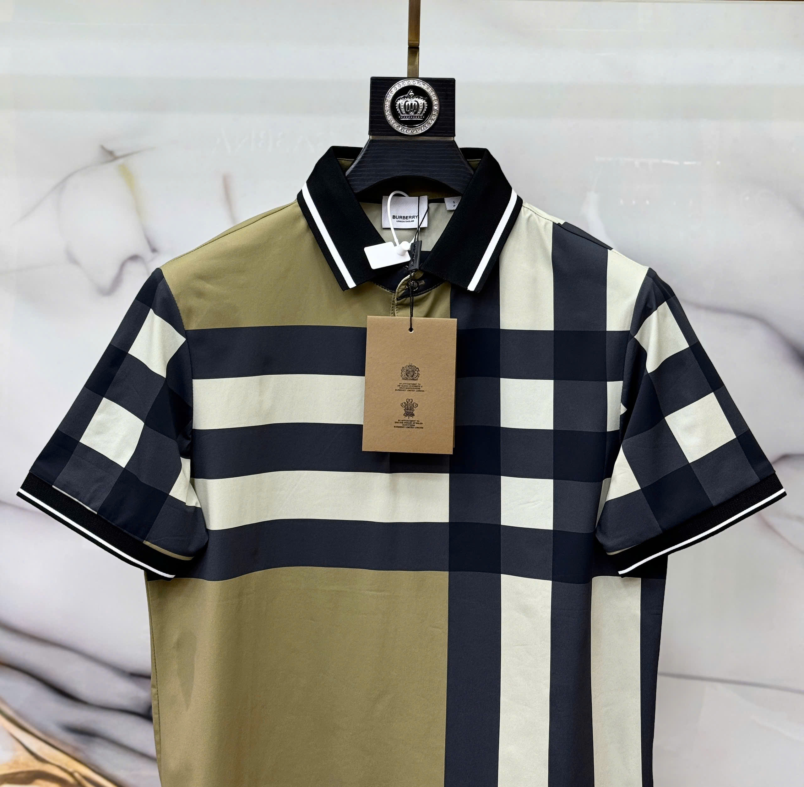 Áo polo Burberry BBR kẻ sọc phối màu Like Auth 1-1 on web CD
