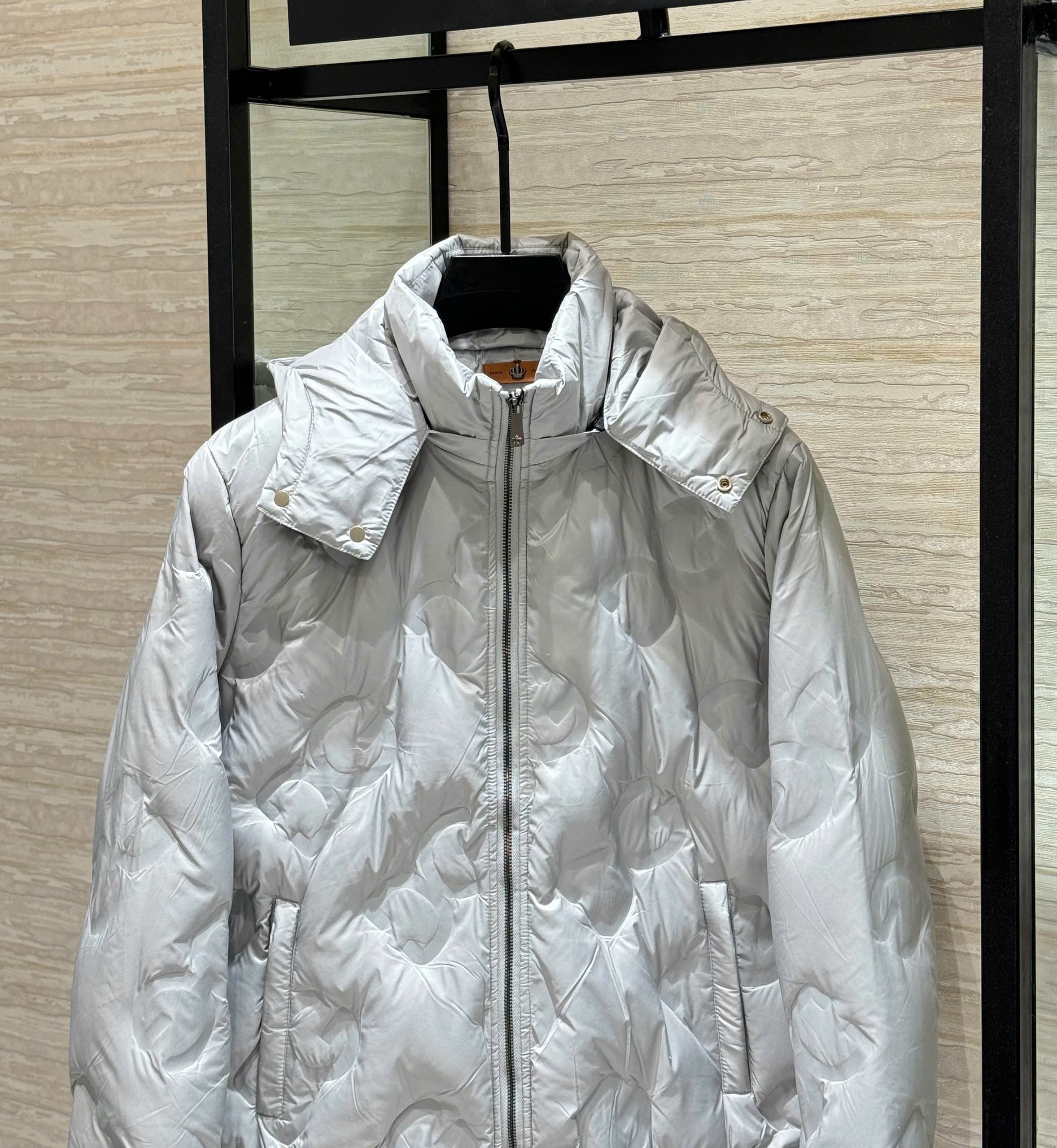 Áo khoác phao Dolce Gabbana DG Xám mũ chùm Like Auth M-XXL DDT