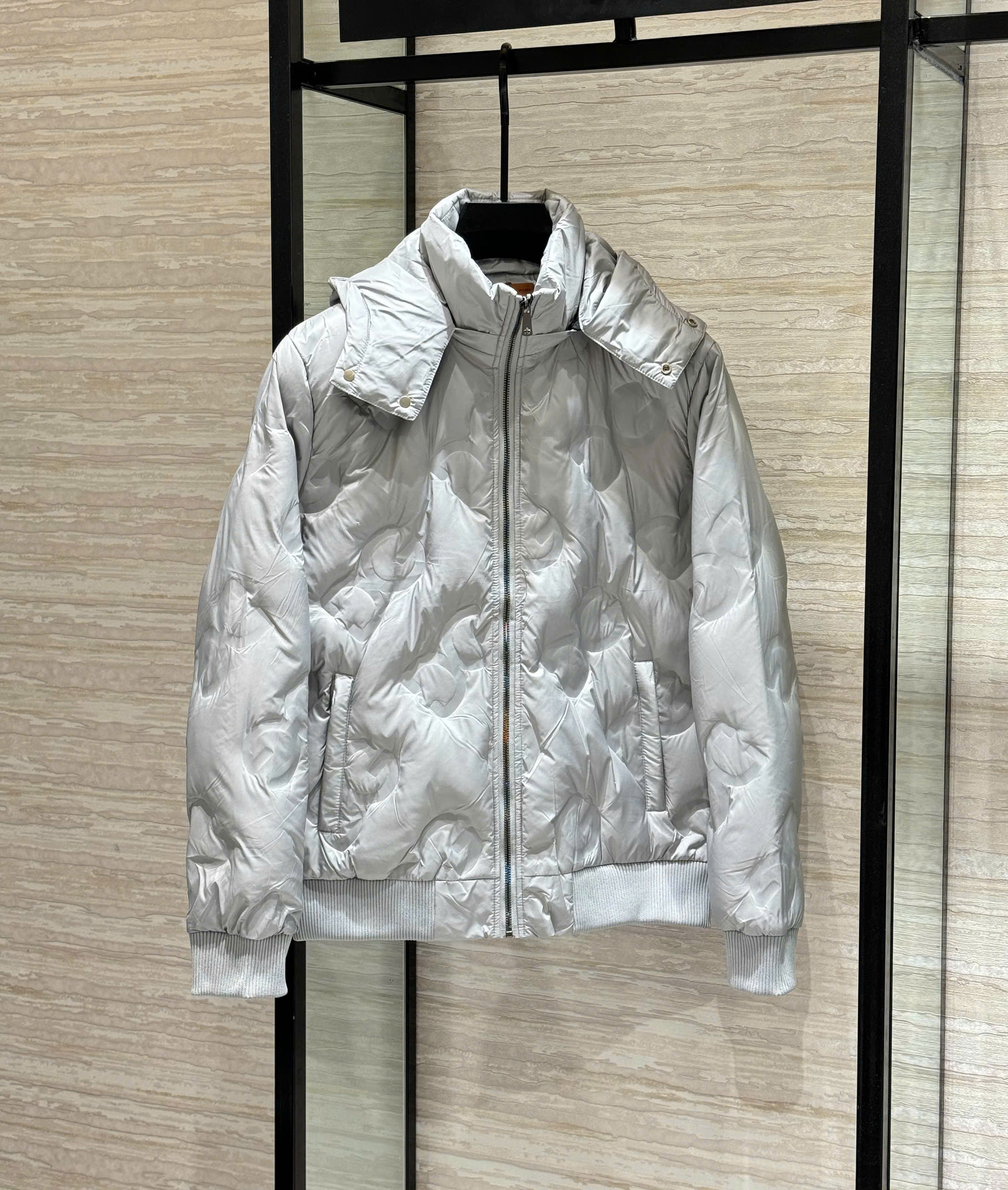 Áo khoác phao Dolce Gabbana DG Xám mũ chùm Like Auth M-XXL DDT