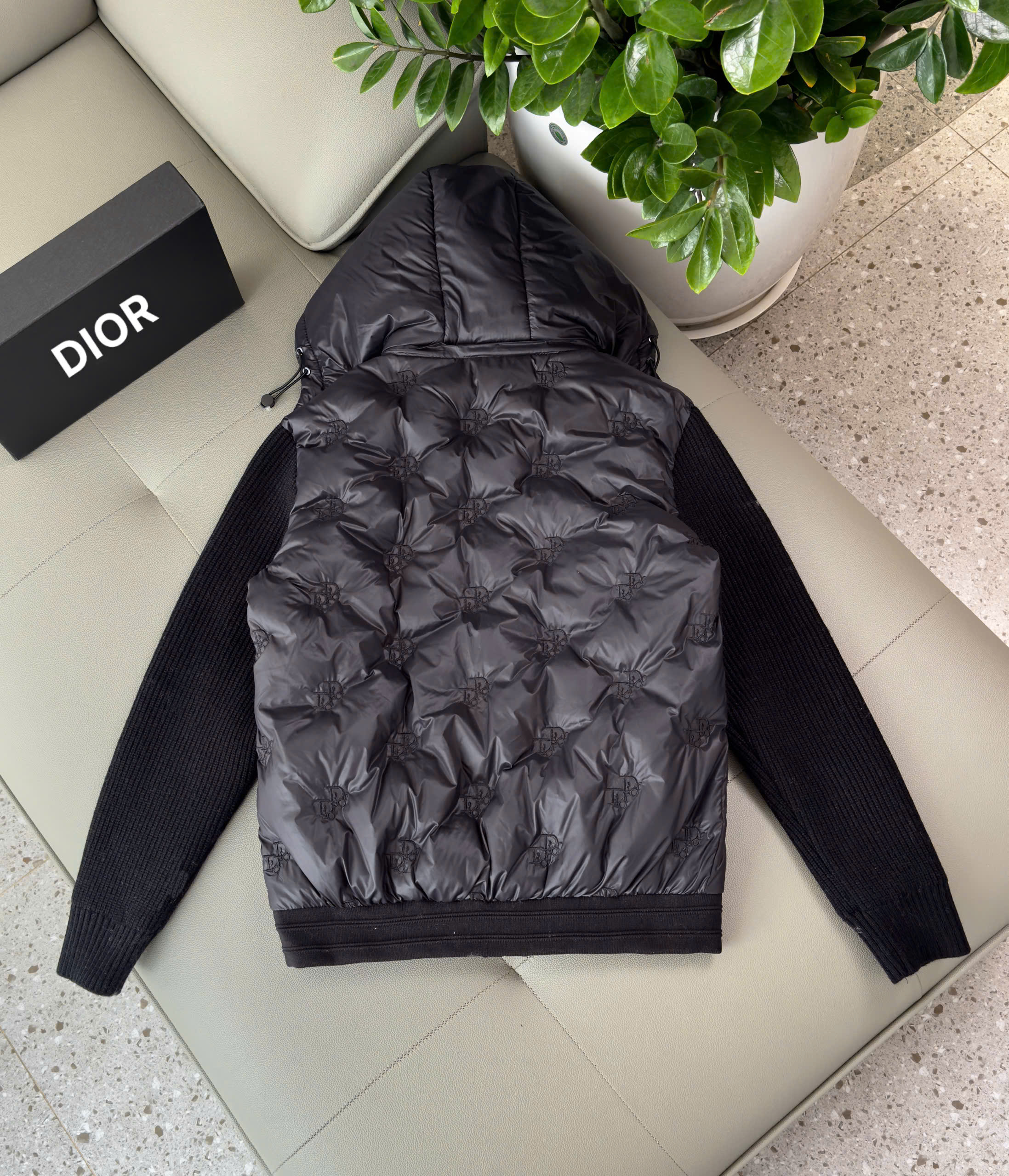 Áo khoác phao Dior CD tay len mũ tháo rời Like Auth M-XXL DDT