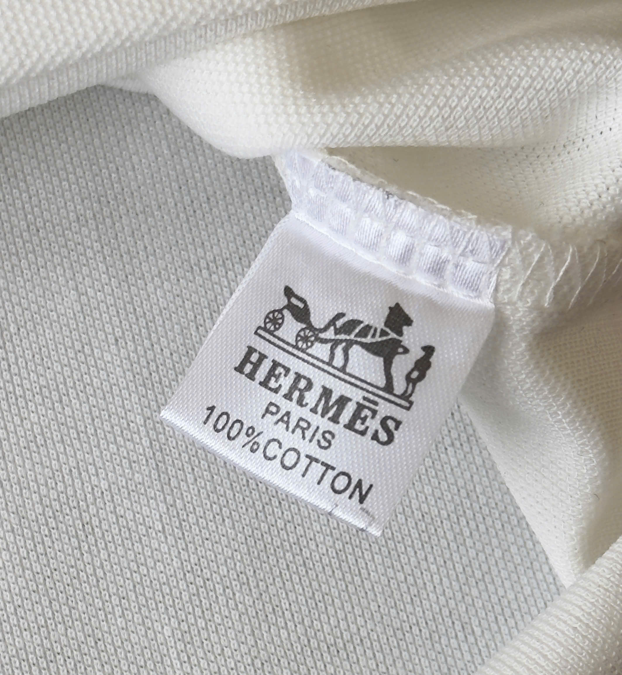 Áo polo dài tay Hermes Hm check kẻ viền Cam logo thêu chữ H Like Auth M-XXL DDT