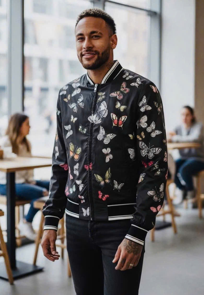 Áo khoác Bomber Dolce Gabbana DG Đen họa tiết Bướm full Like AUth 44-50 MK