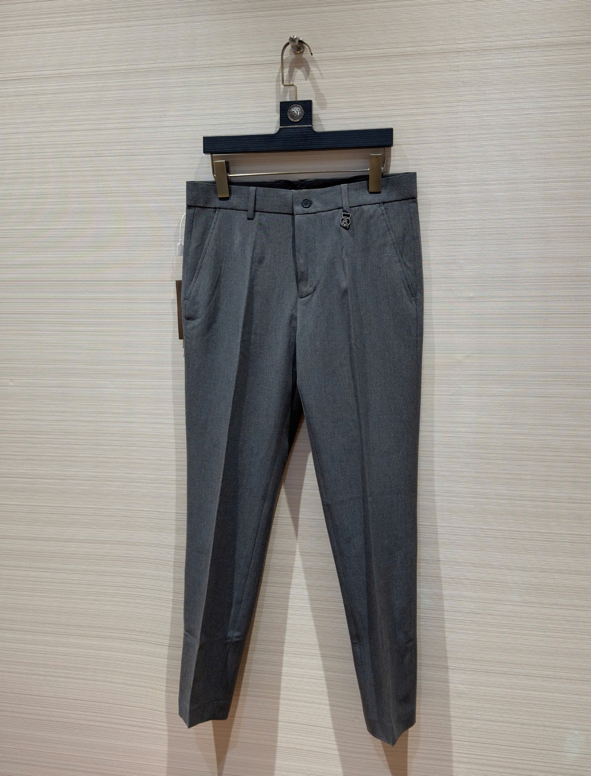 Quần âu tây Burberry BBR Xám logo TB tag bạc Like AUth 28-36 DDT