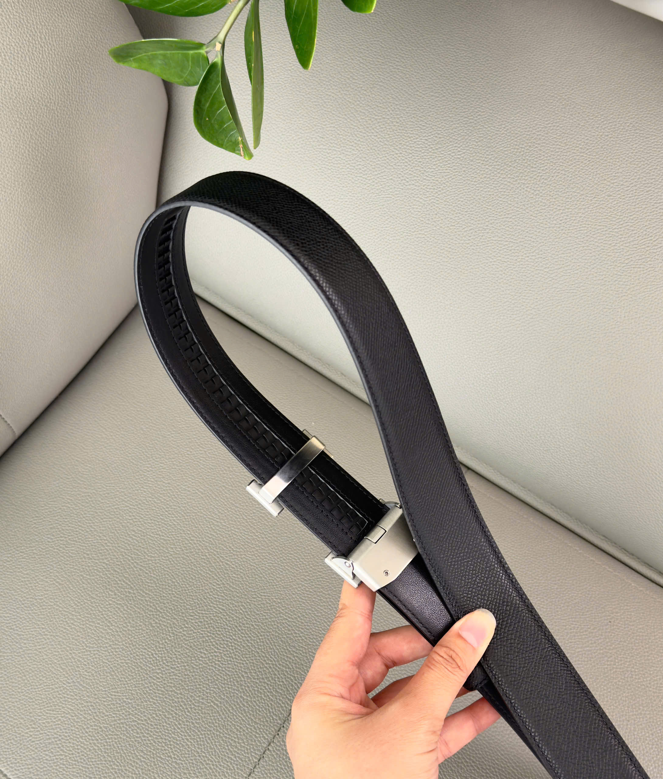 Thắt lưng dây nịt Hermes HM mặt Bạc đính đá Full 1-1 On Web 85-110 DDT