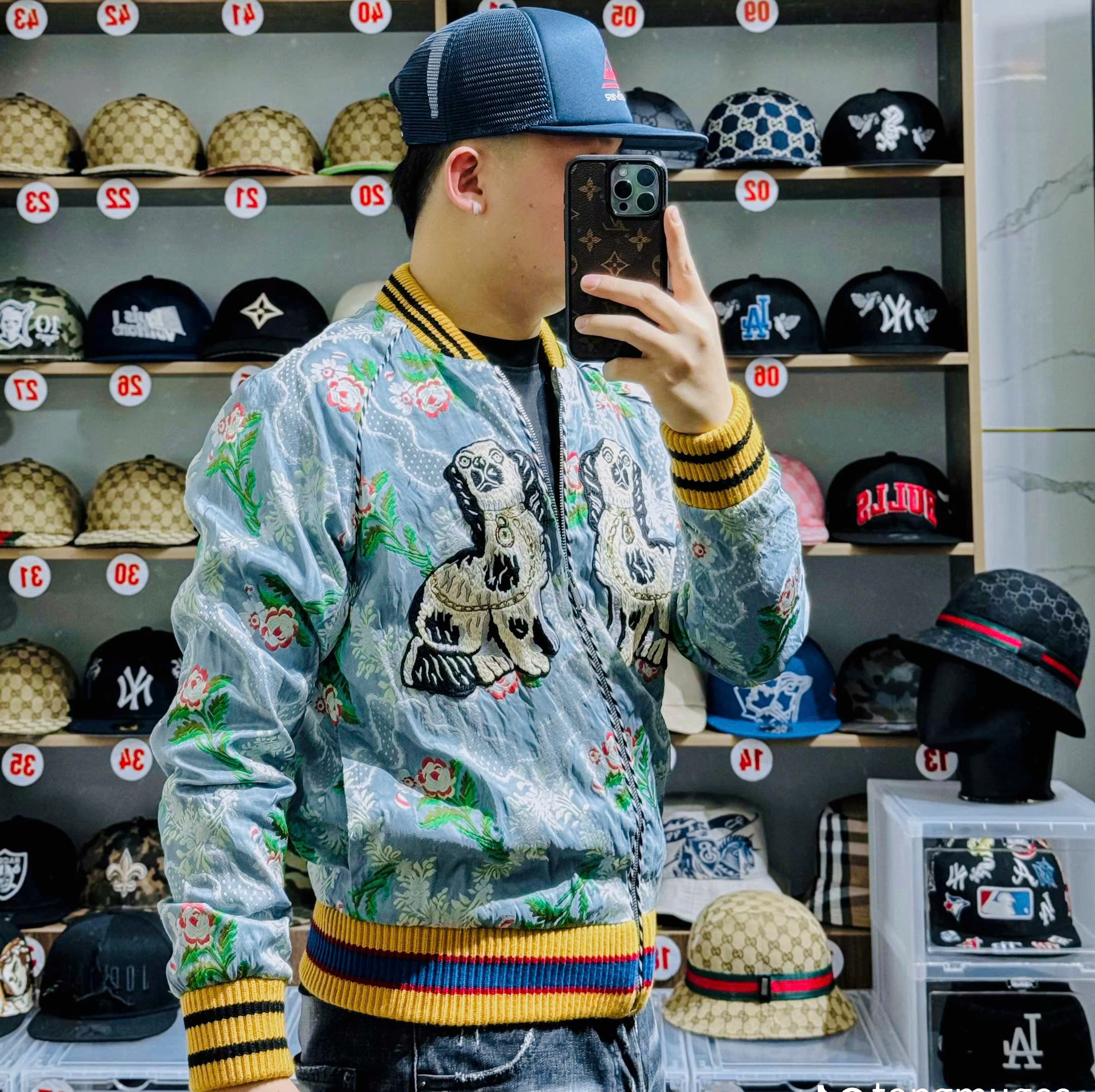 khoác bomber Gucci GC họa tiết 2 chú cún Like Auth S-XL MK