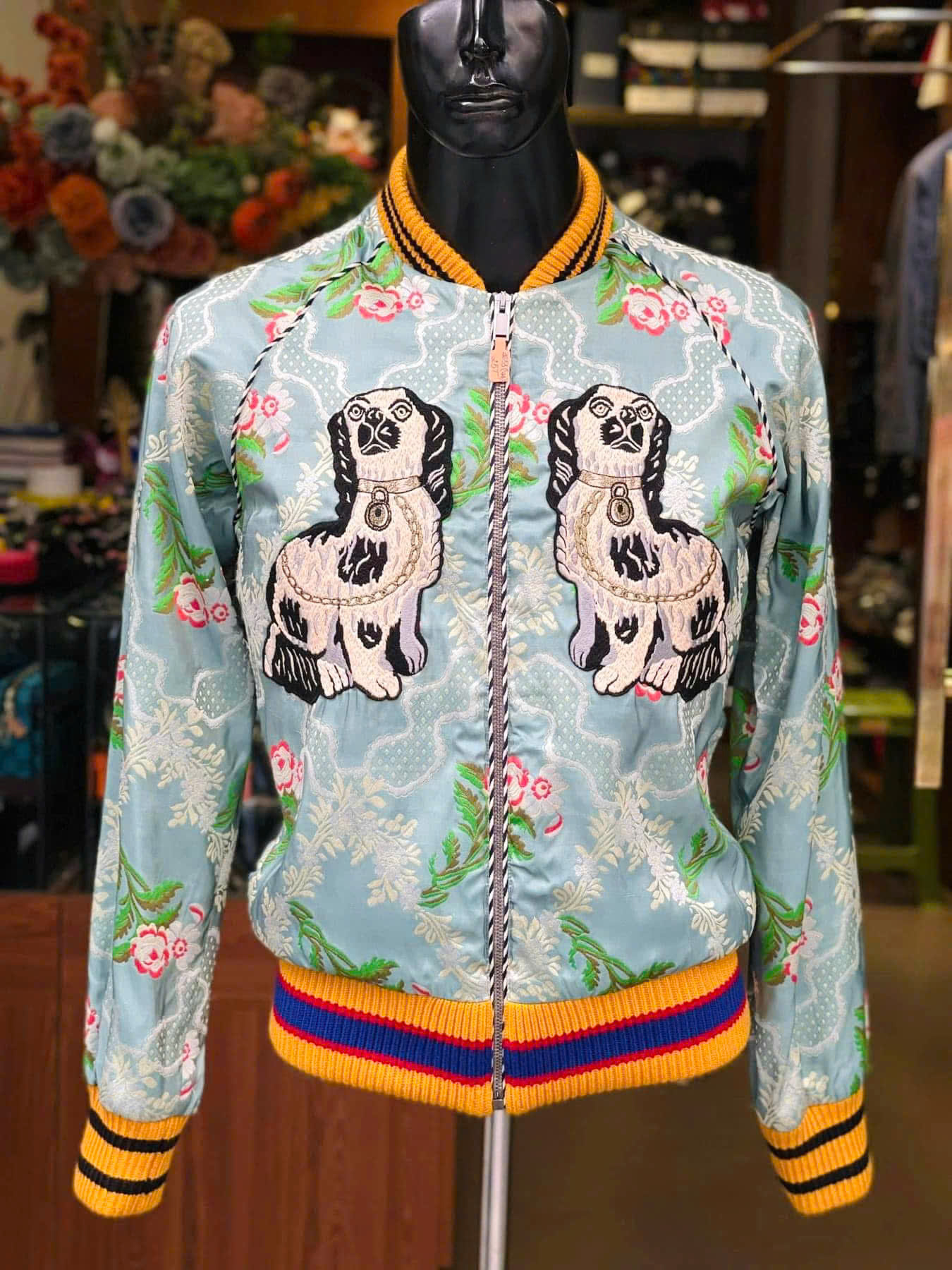 khoác bomber Gucci GC họa tiết 2 chú cún Like Auth S-XL MK