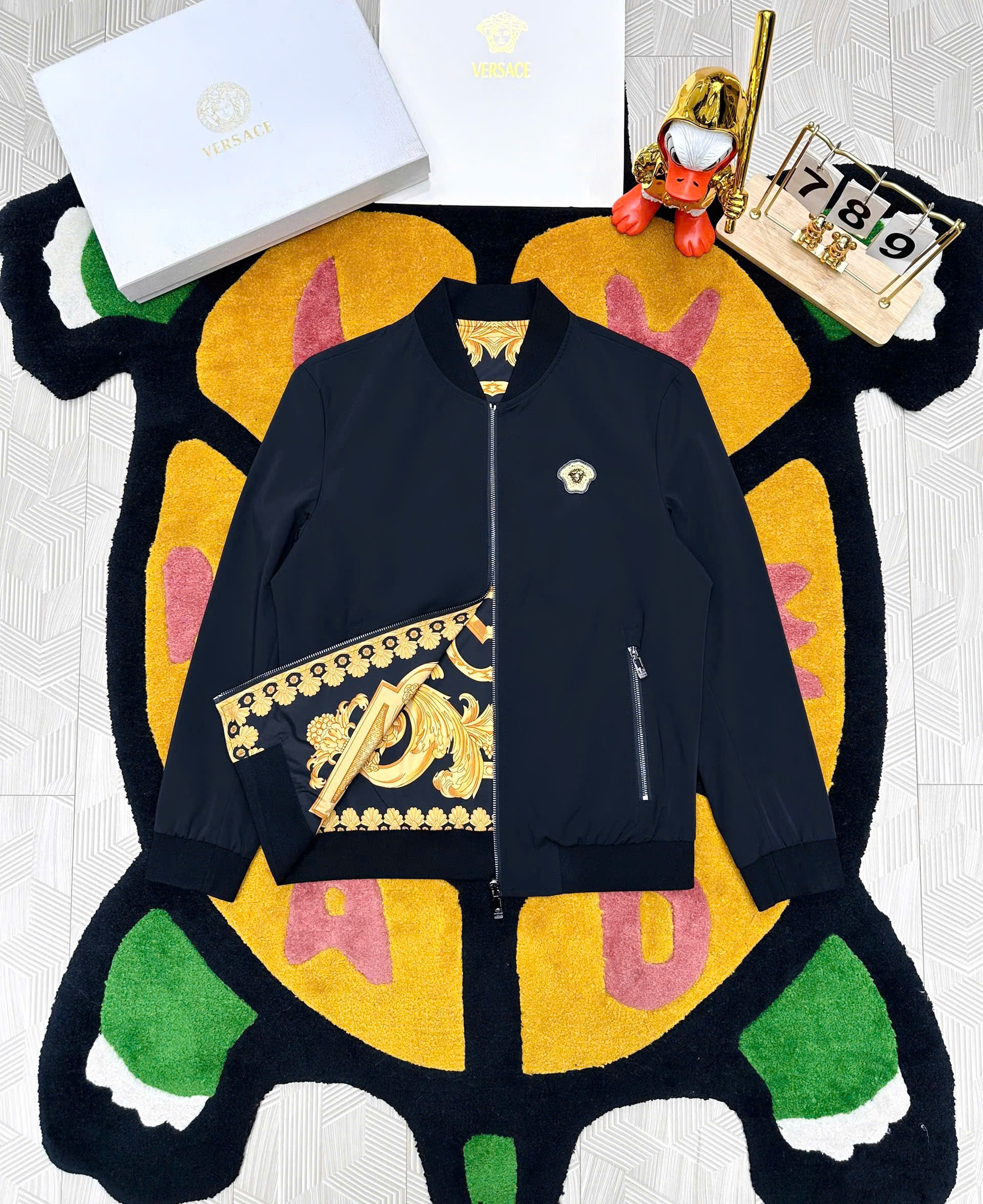 Áo khoác jacket Versace VS 2 mặt khóa Like Auth 48-54 MK