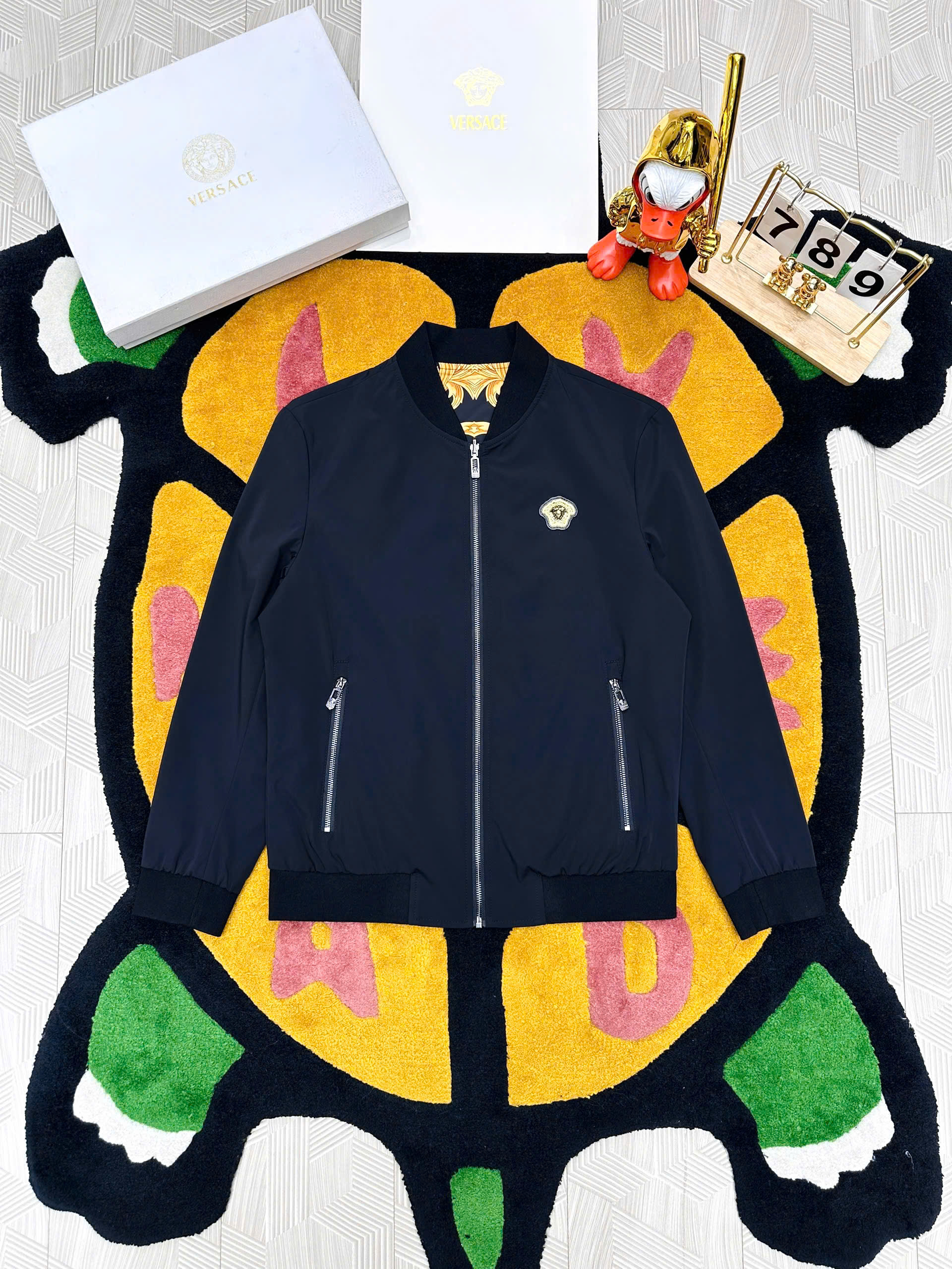 Áo khoác jacket Versace VS 2 mặt khóa Like Auth 48-54 MK