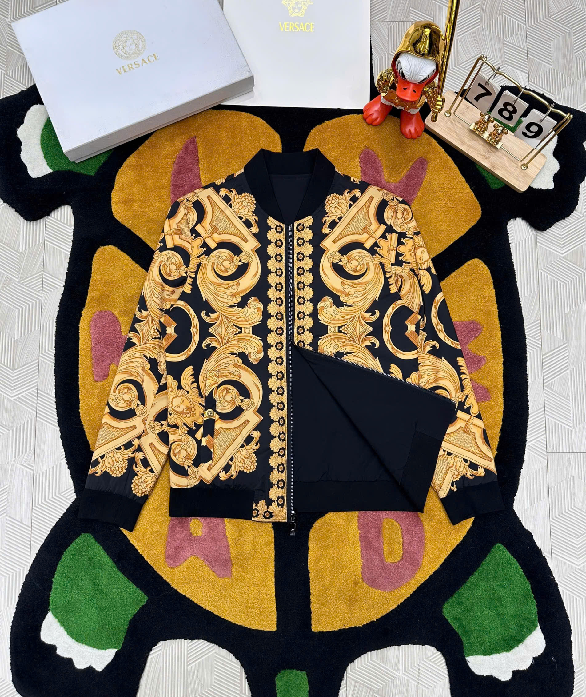 Áo khoác jacket Versace VS 2 mặt khóa Like Auth 48-54 MK