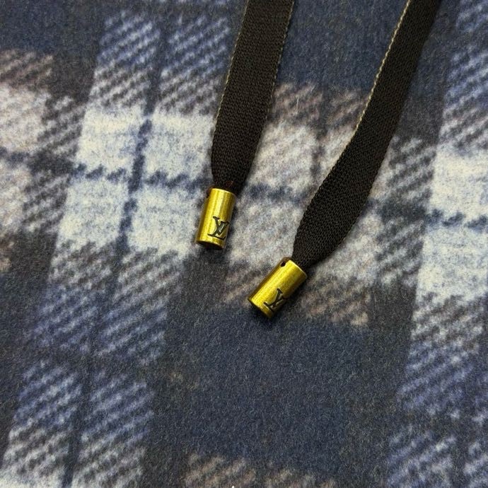 Áo khoác hoodie Louis Vuitton LV 015 Xanh Than kẻ sọc thân dưới full monogram Like Auth S-L VTN