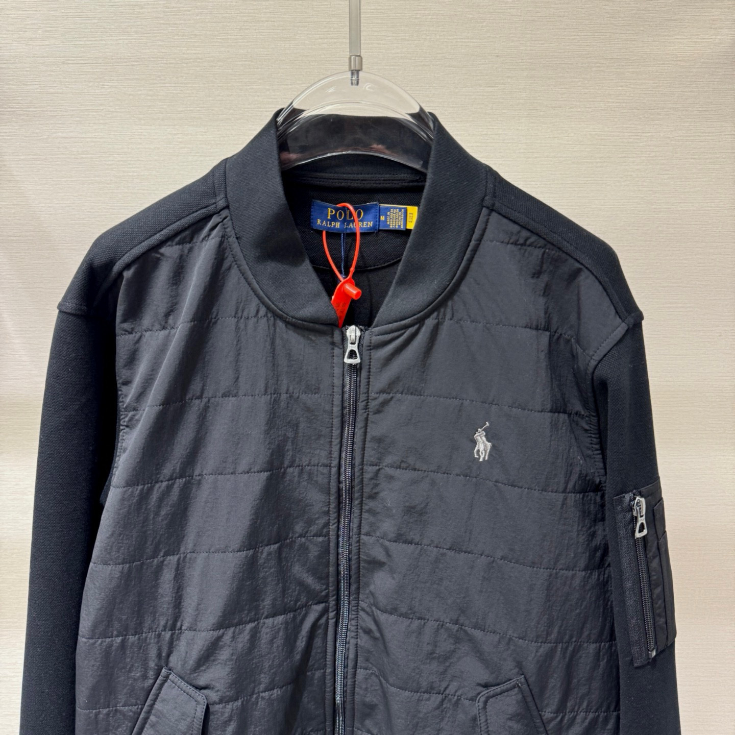 Áo khoác bomber Polo 25369 Đen logo ngựa thêu ngực Like Auth S-L VTN