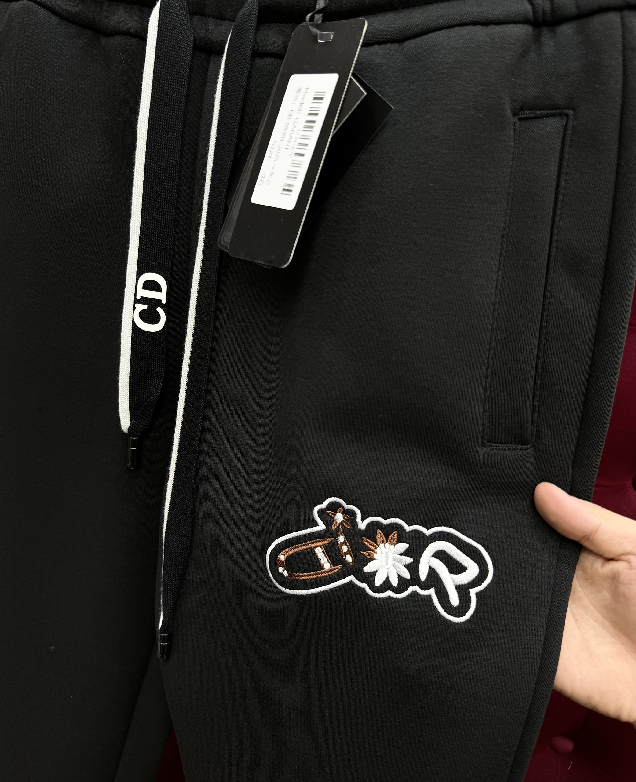 Quần Jogger Dior CD basic logo hoa thêu đùi Like Auth 44-50 CD