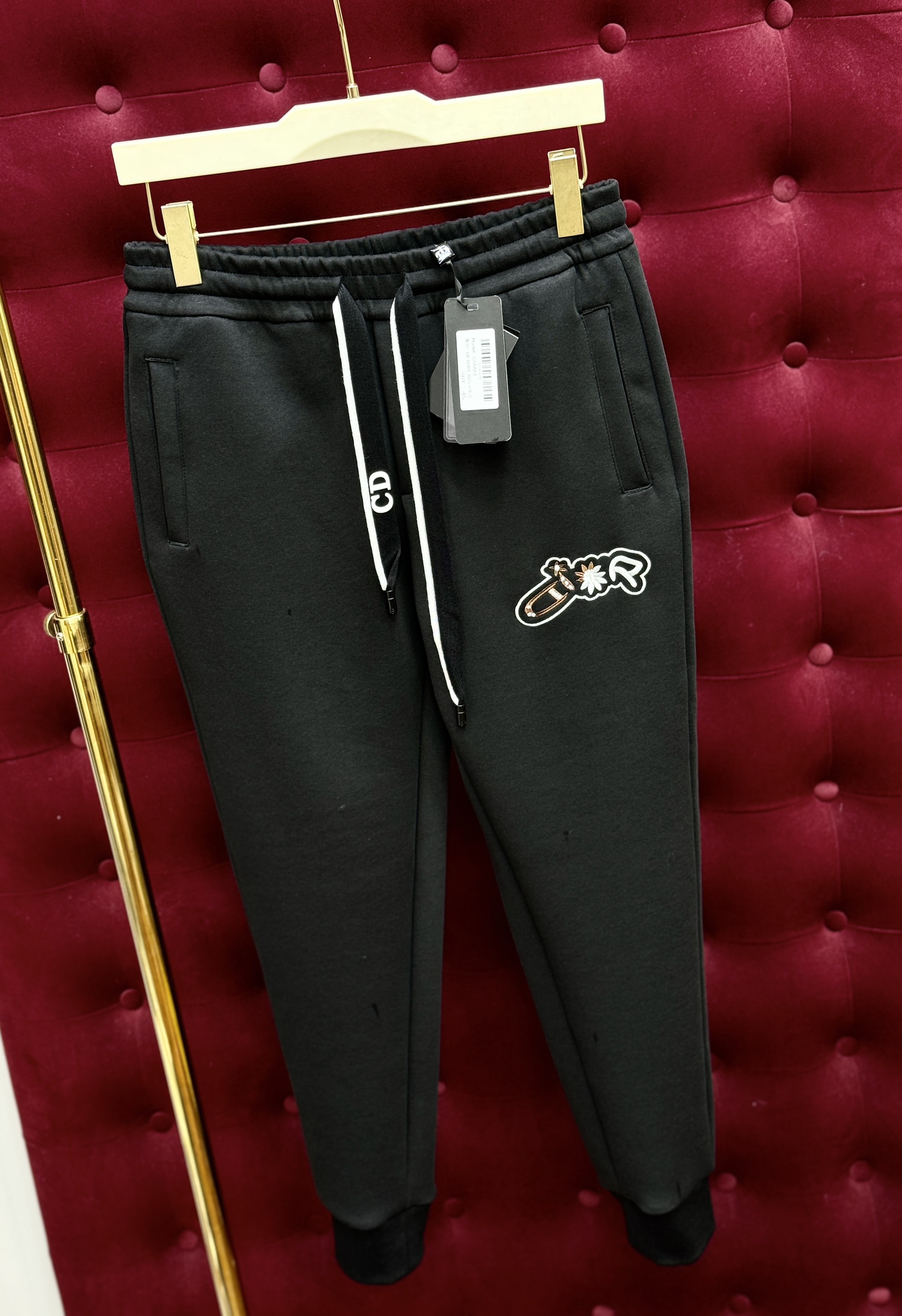 Quần Jogger Dior CD basic logo hoa thêu đùi Like Auth 44-50 CD