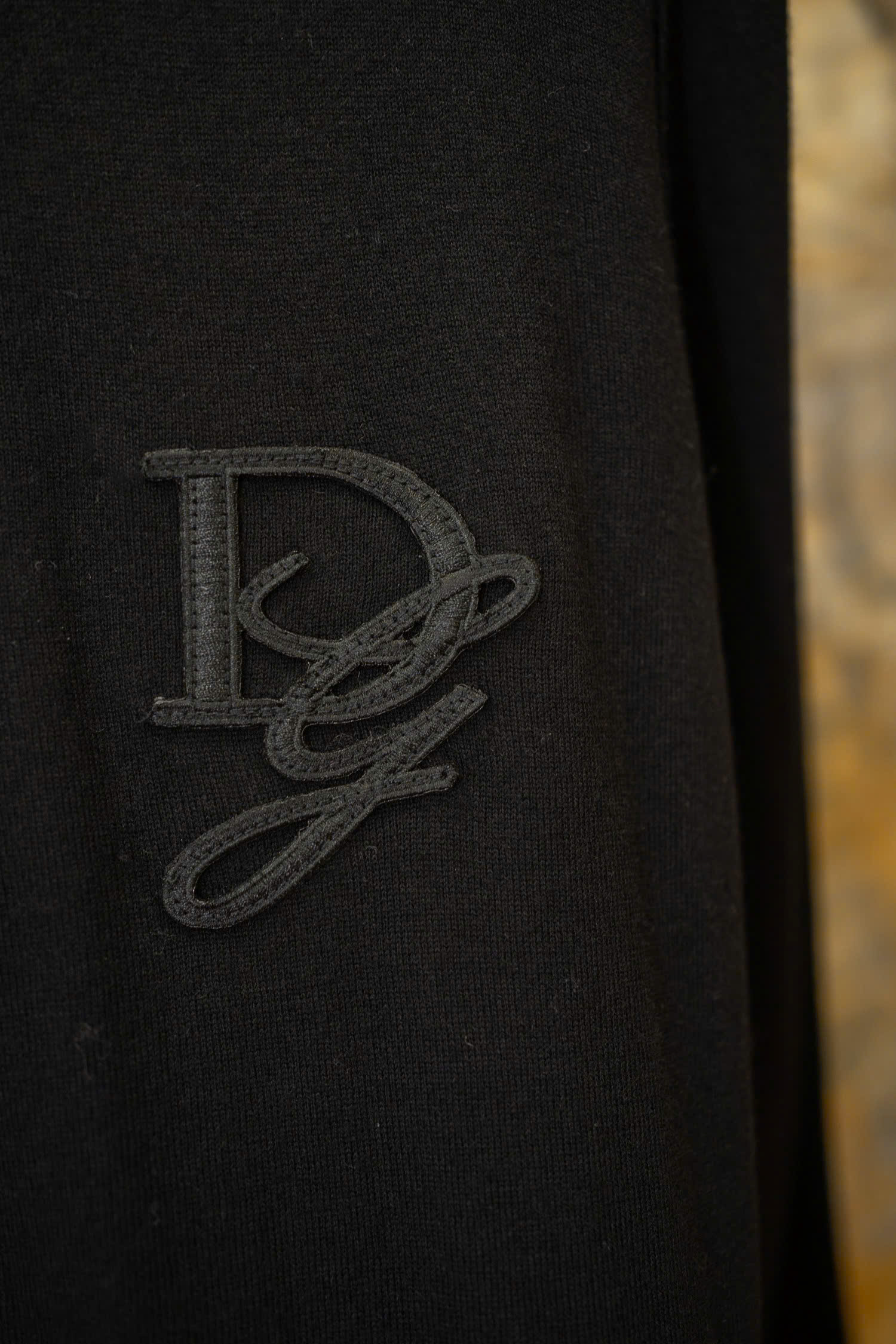 Áo polo len mongtoghi dài tay Dolce Gabbana Đen logo DG thêu ngực Like Auth 44-50 DDT