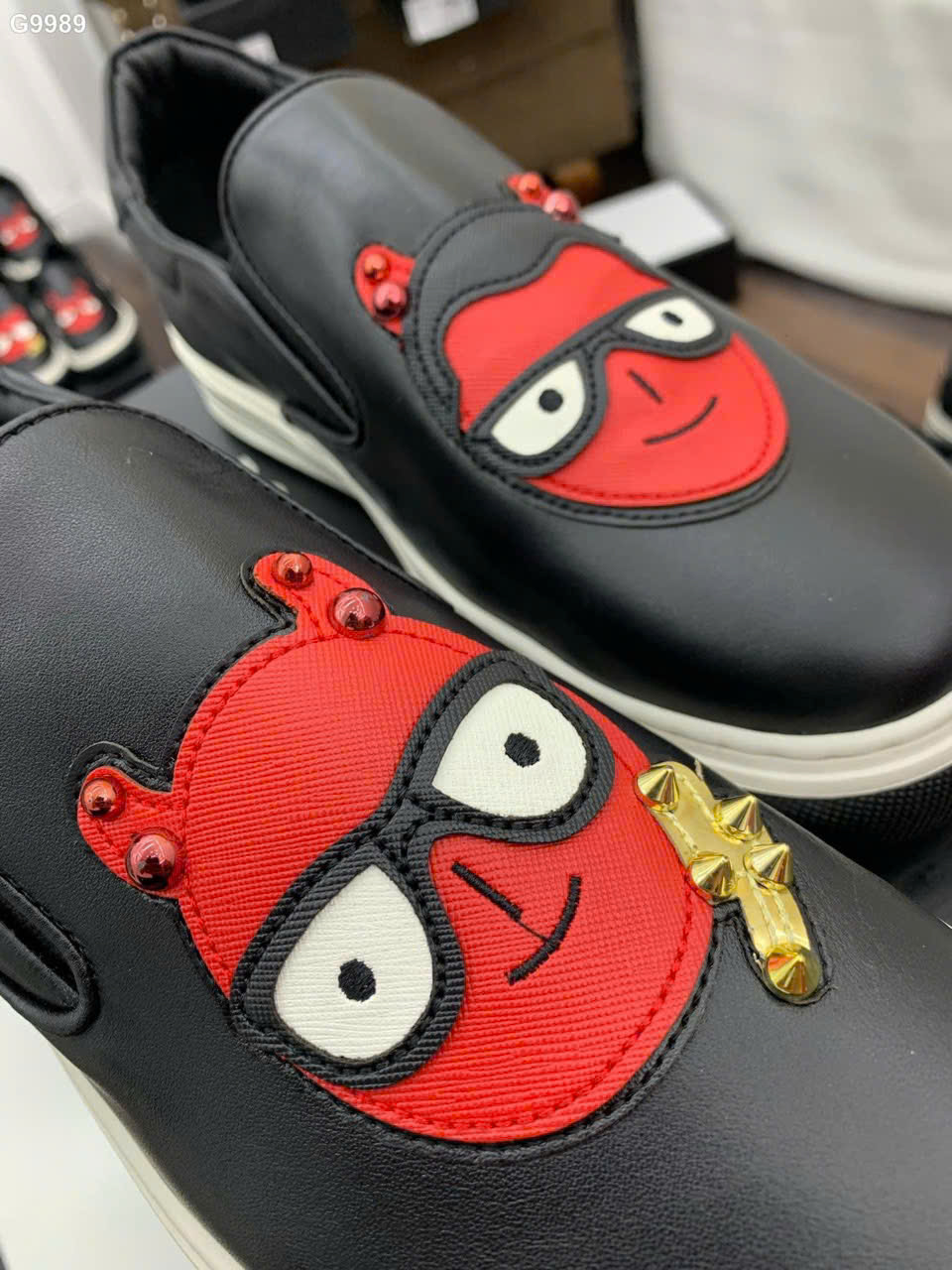 Giày slipon Dolce Gabbana DG wash mặt quỷ đỏ Like Auth 38-43 MK