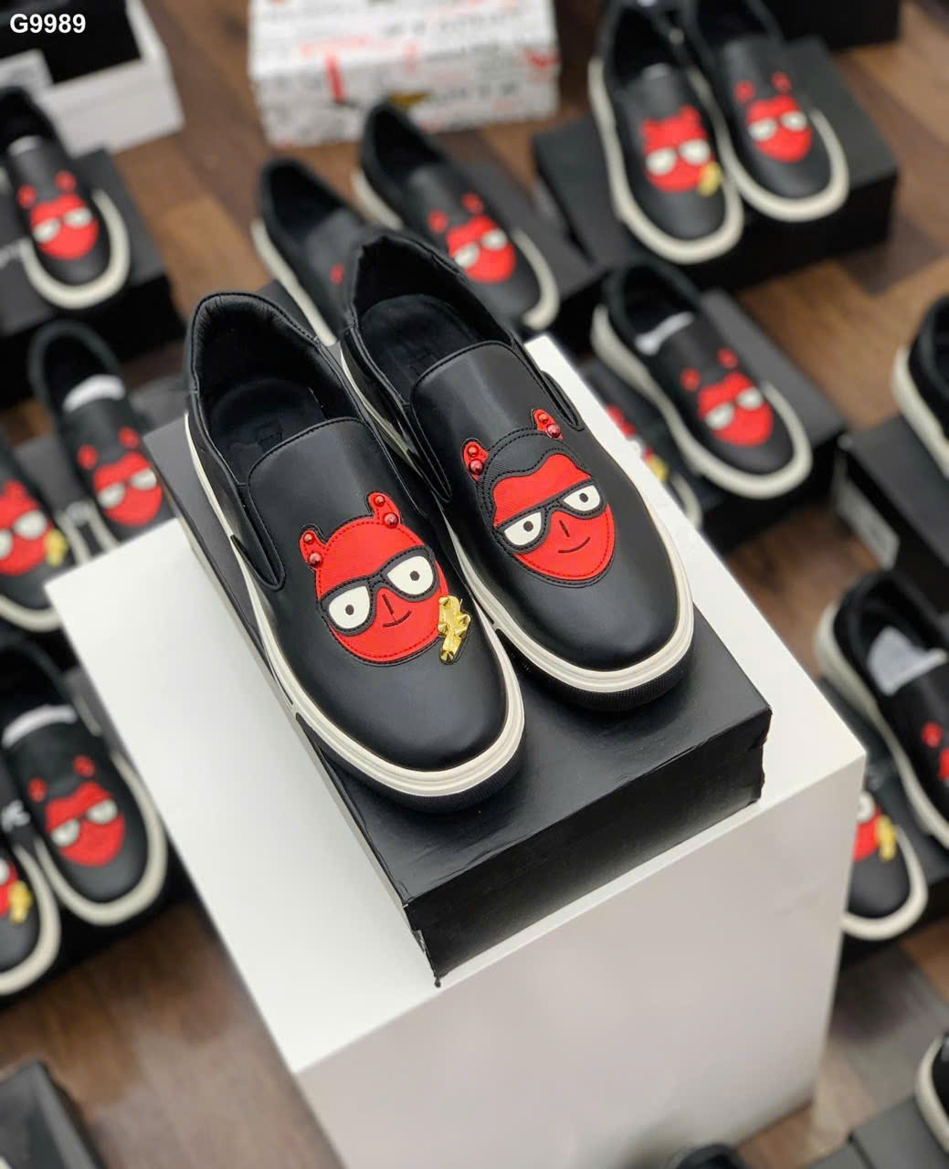 Giày slipon Dolce Gabbana DG wash mặt quỷ đỏ Like Auth 38-43 MK