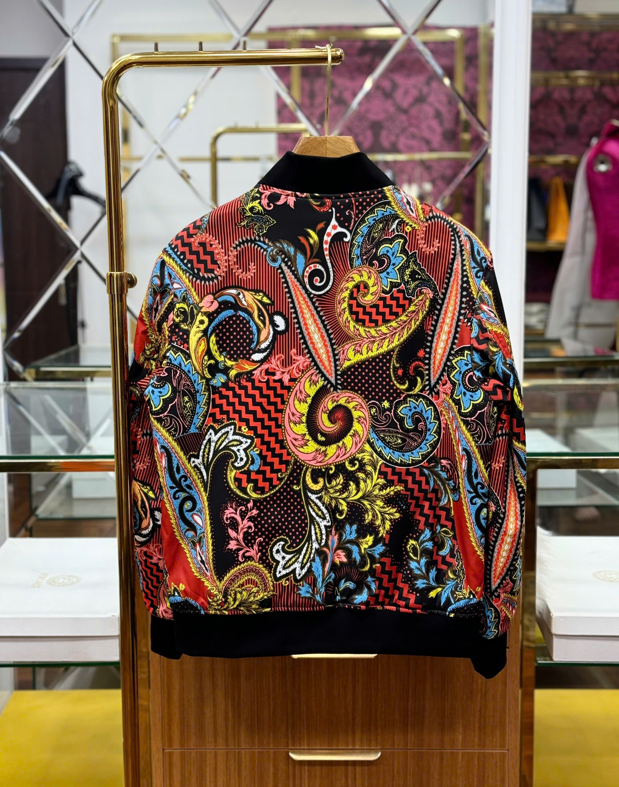 Áo khoác bomber Versace VS họa tiết hoa lá quý tộc Like Auth 44-50 MK