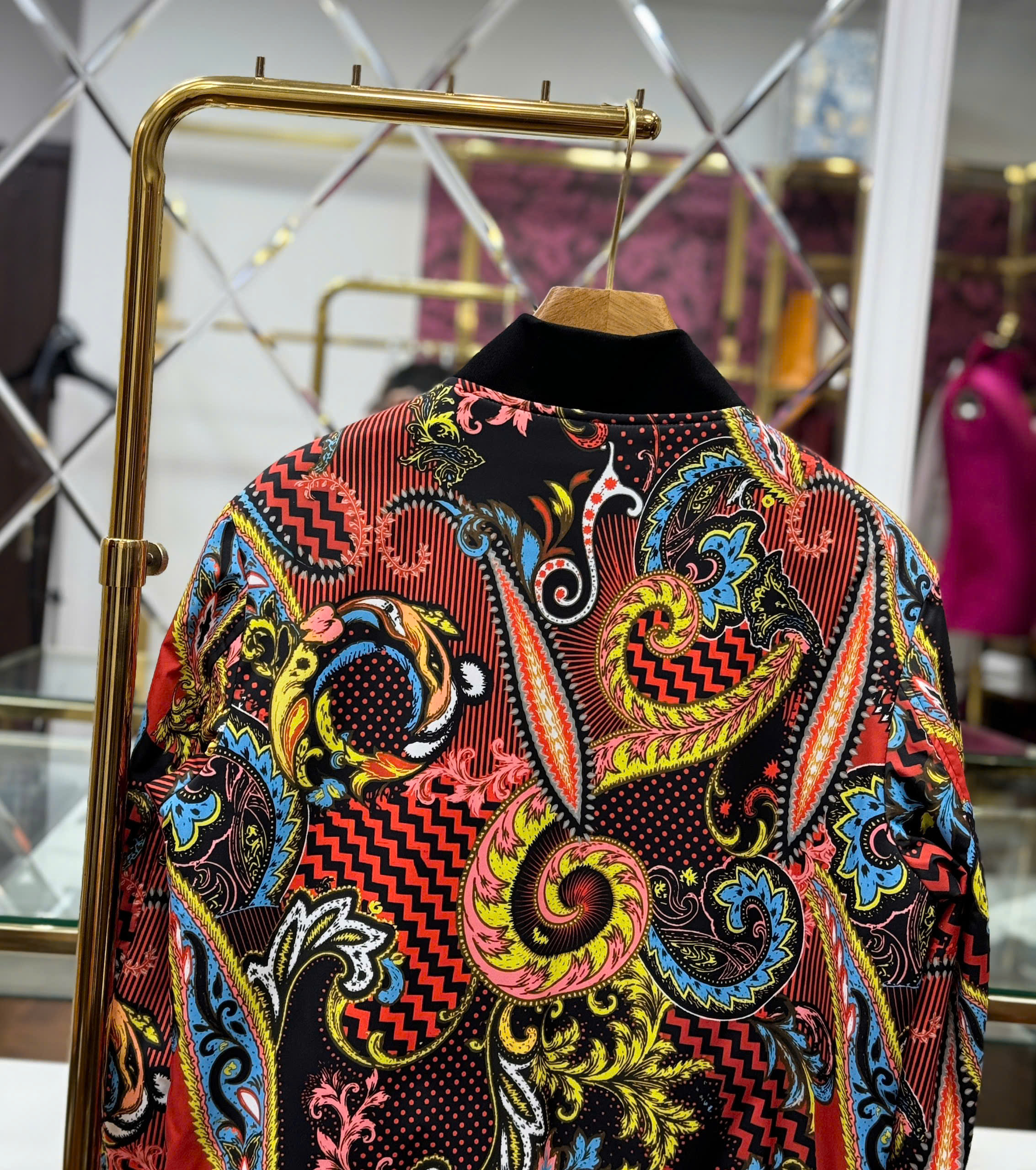 Áo khoác bomber Versace VS họa tiết hoa lá quý tộc Like Auth 44-50 MK