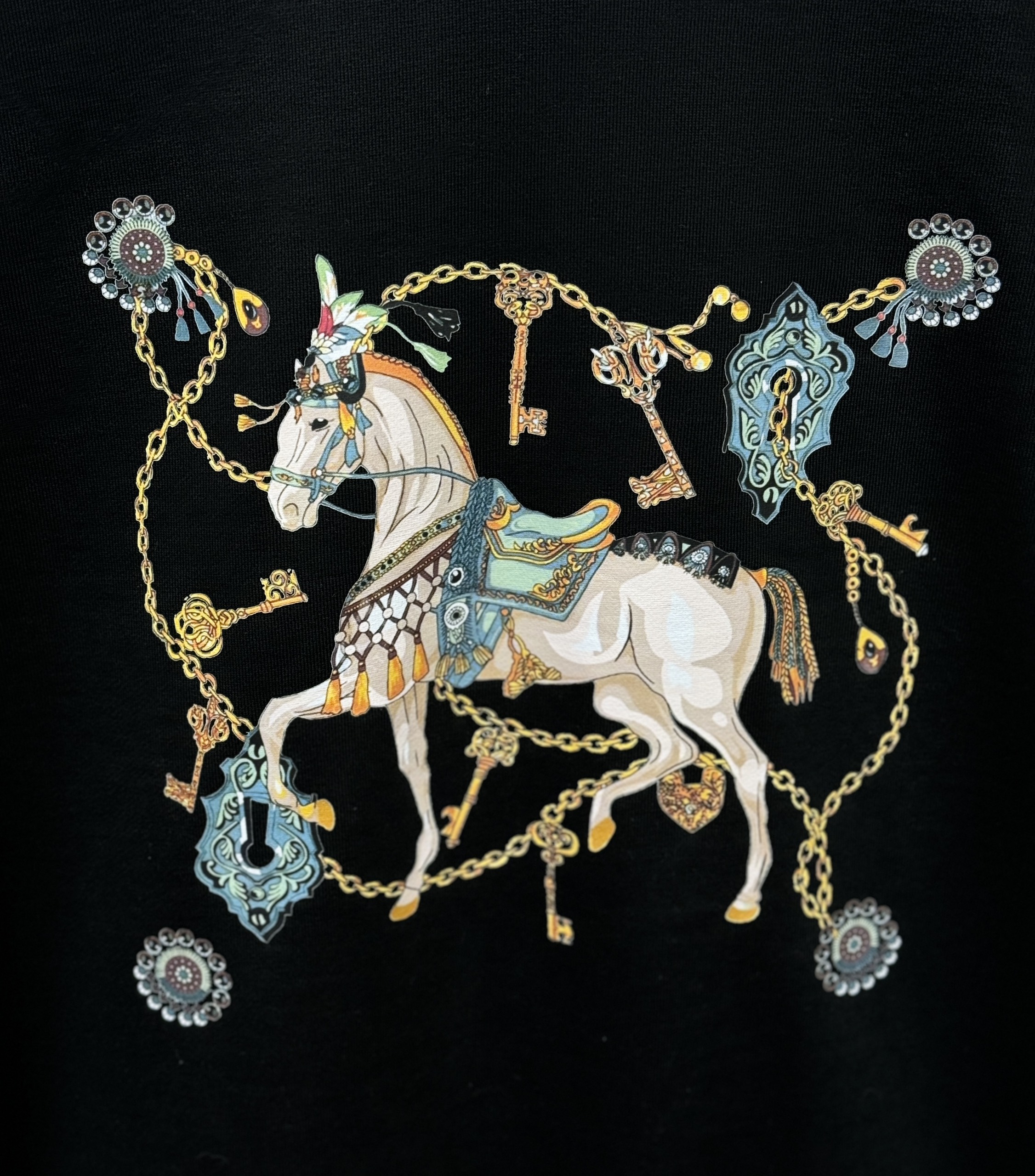 Set bộ nỉ Hermes HM Đen logo thêu Ngựa quý tộc Like Auth 44-50 MK