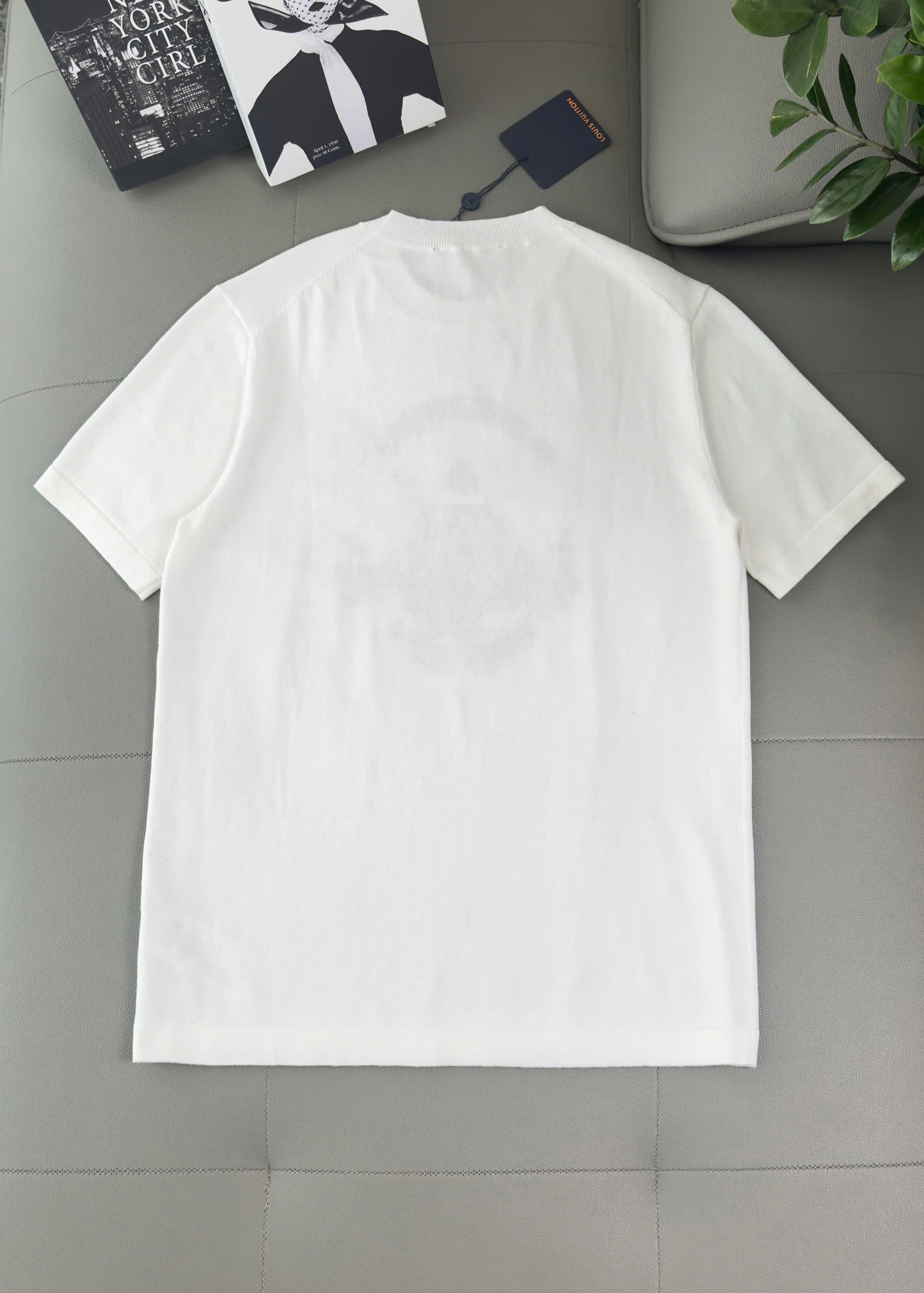 Áo phông T shirt Louis Vuitton LV Trắng logo thêu họa tiết trên đỉnh núi Like Auth XS-M DDT