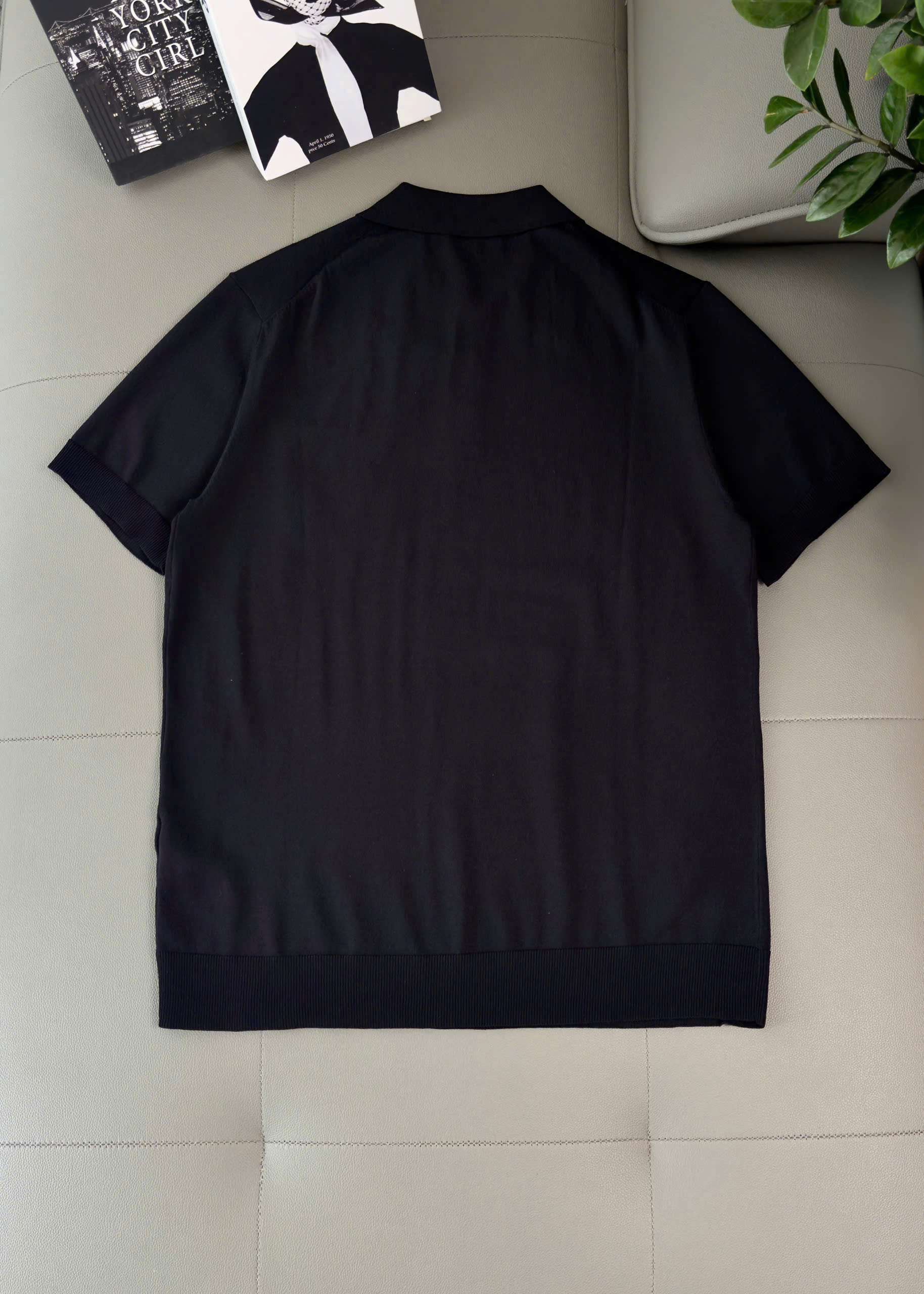 Áo polo Gucci GC len Đen túi ngực logo thêu Like Auth XS-M DDT