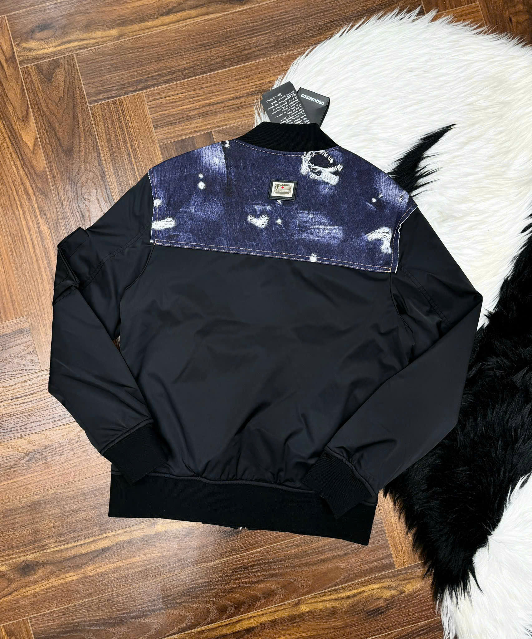 Áo khoác bomber gió Dsquared2 DSQ wash vải bò vai ngực Like Auth XS-L CD