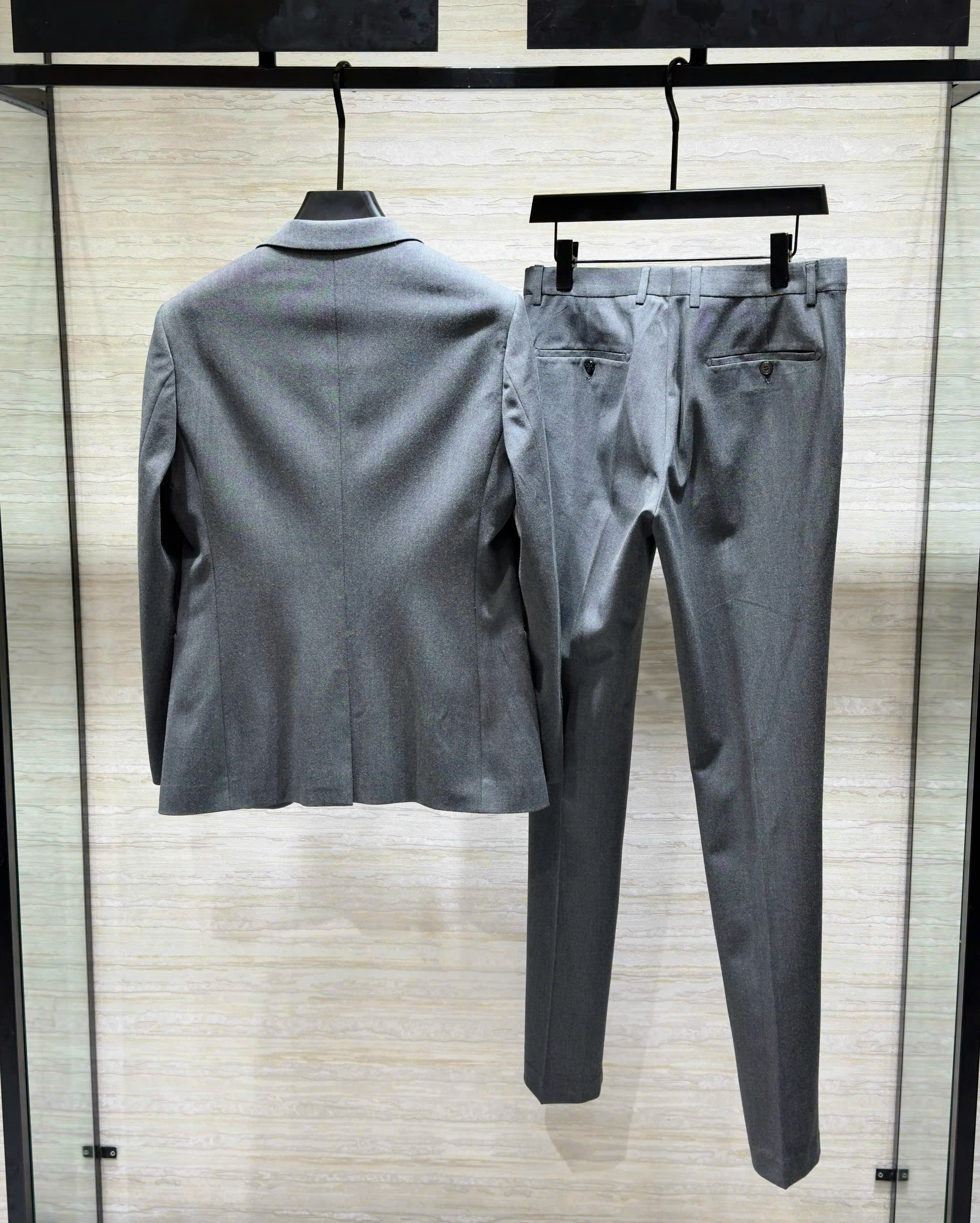 Set bộ Vest Versace VS Xám Ghi logo tag bạc new 2026 Like Auth 46-50 DDT