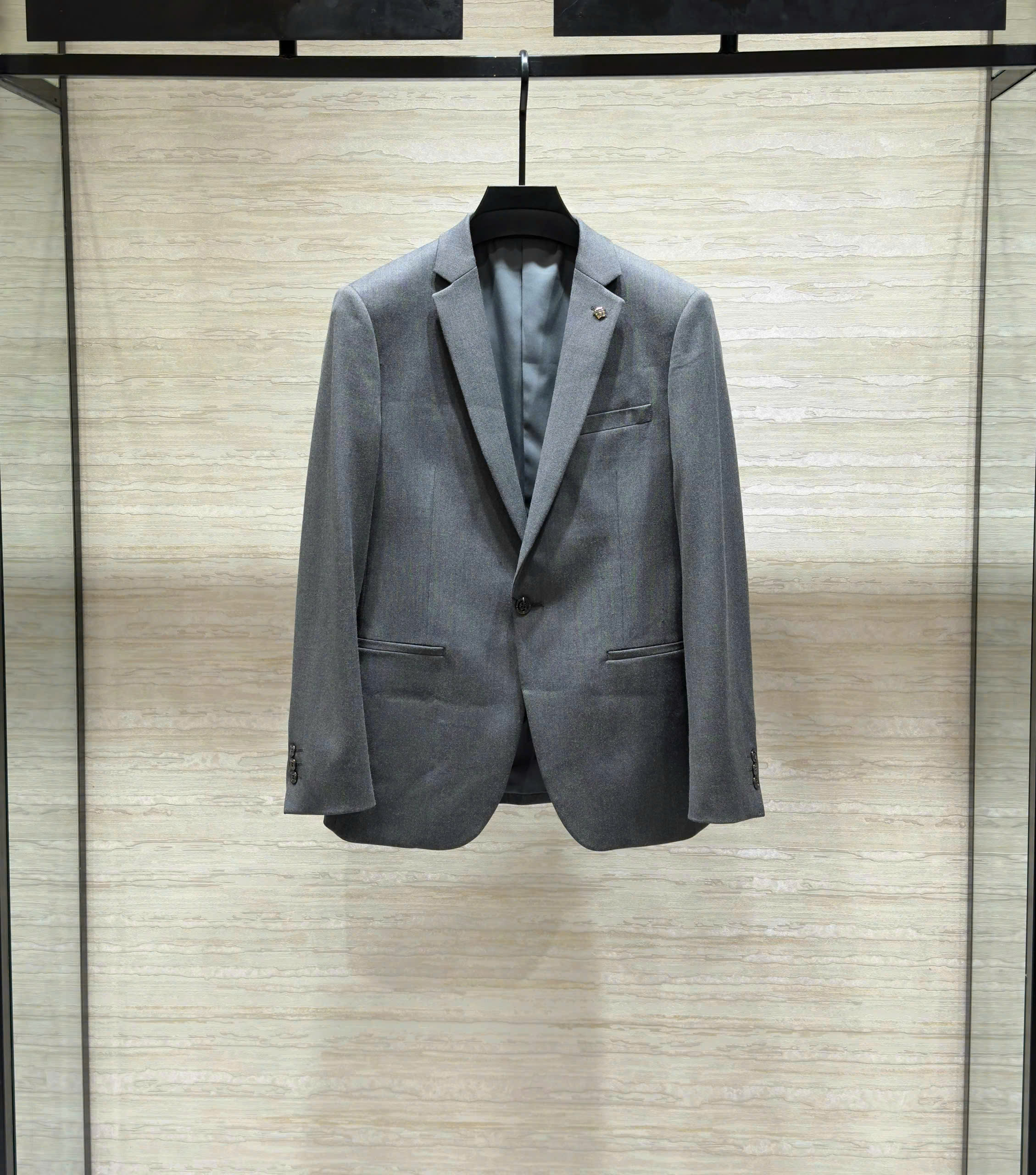 Set bộ Vest Versace VS Xám Ghi logo tag bạc new 2026 Like Auth 46-50 DDT