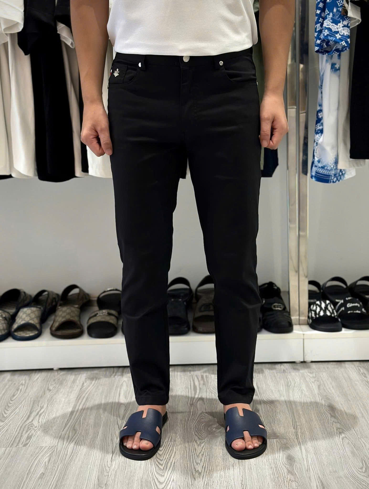 Quần Kaki Thombrowne Đen tag túi sau Like Auth 28-36 DDT