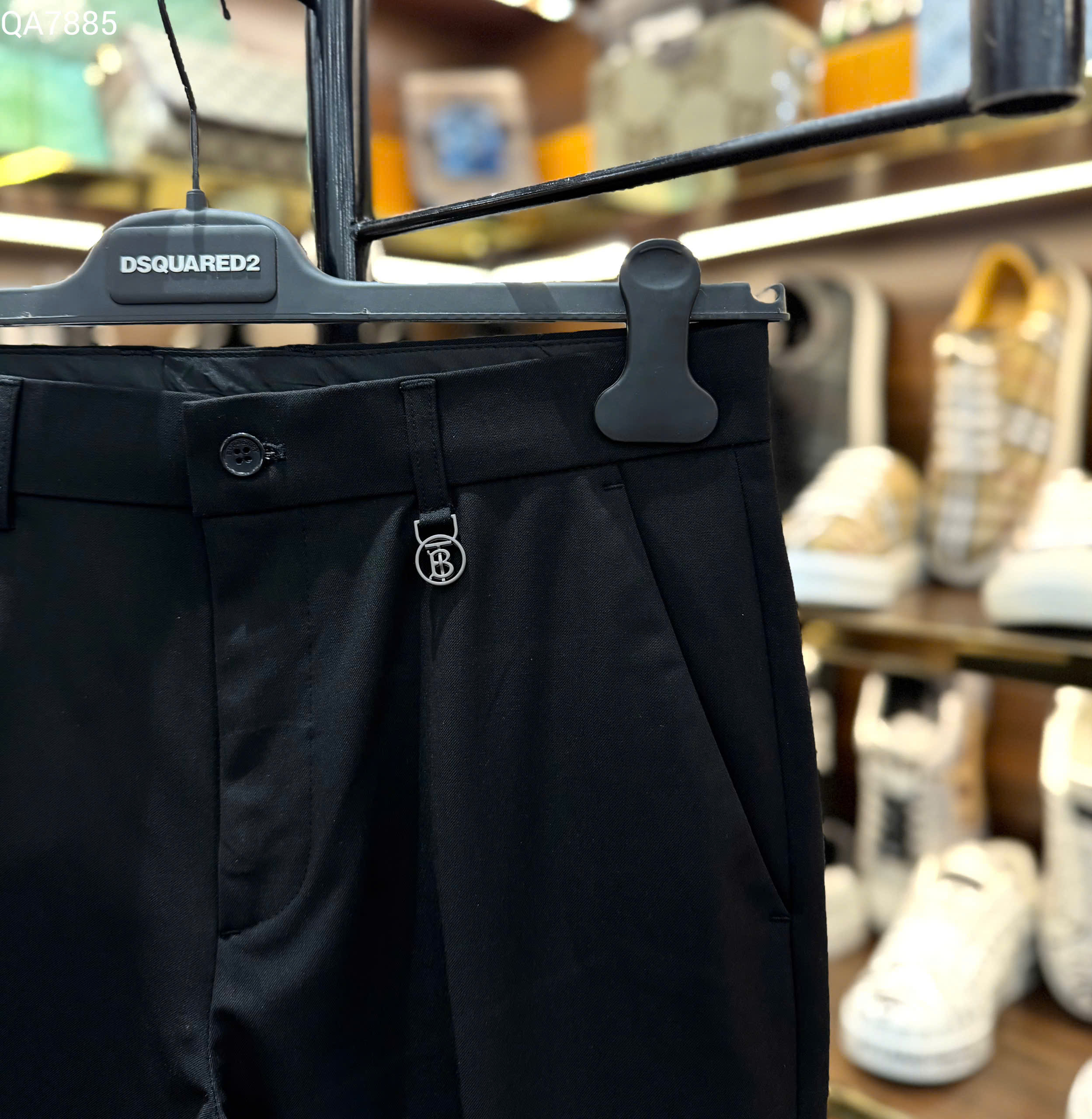 Quần tây âu Burberry BBR logo TB tag bạc trước sau Like Auth 28-36 MK