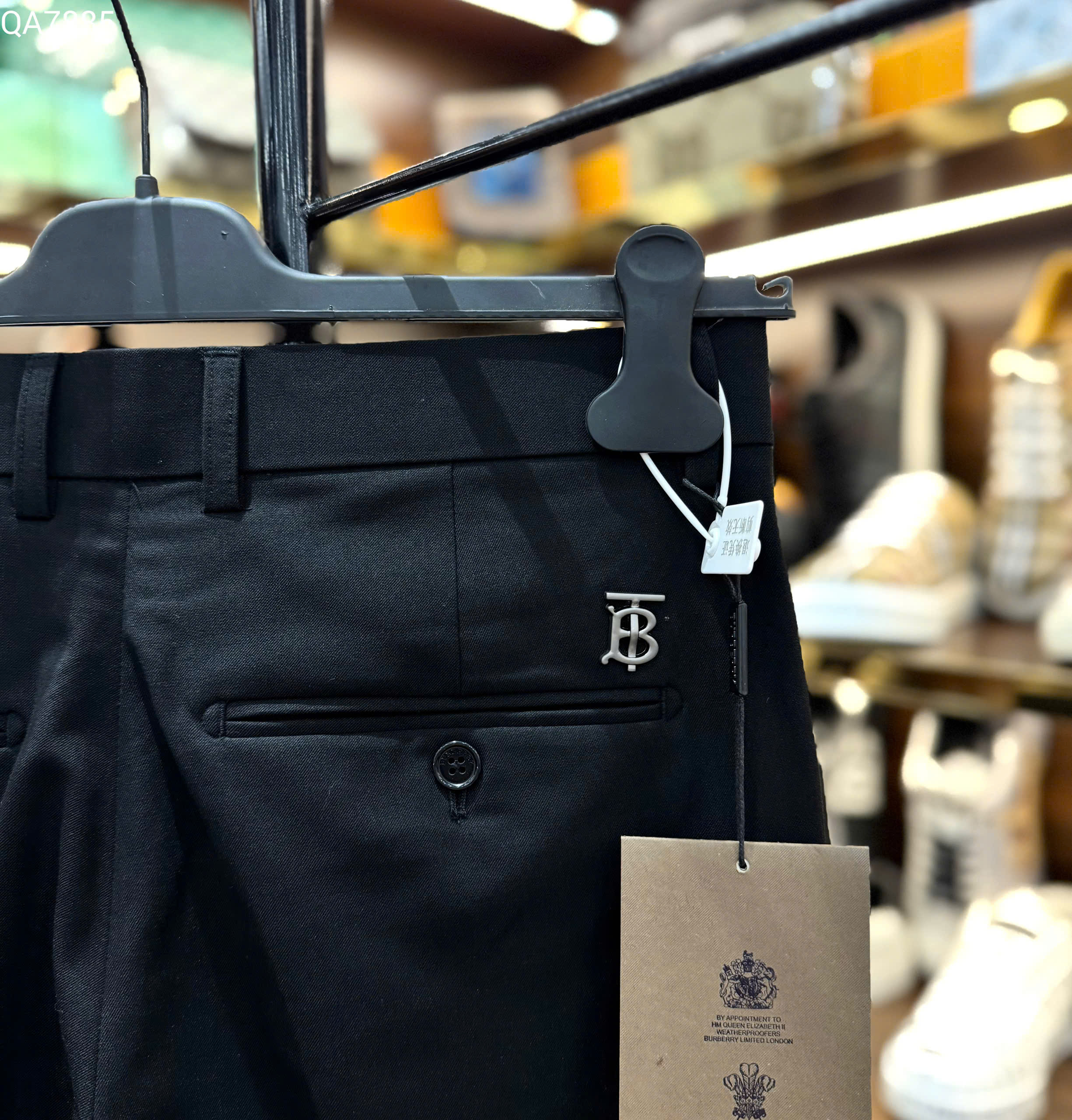 Quần tây âu Burberry BBR logo TB tag bạc trước sau Like Auth 28-36 MK