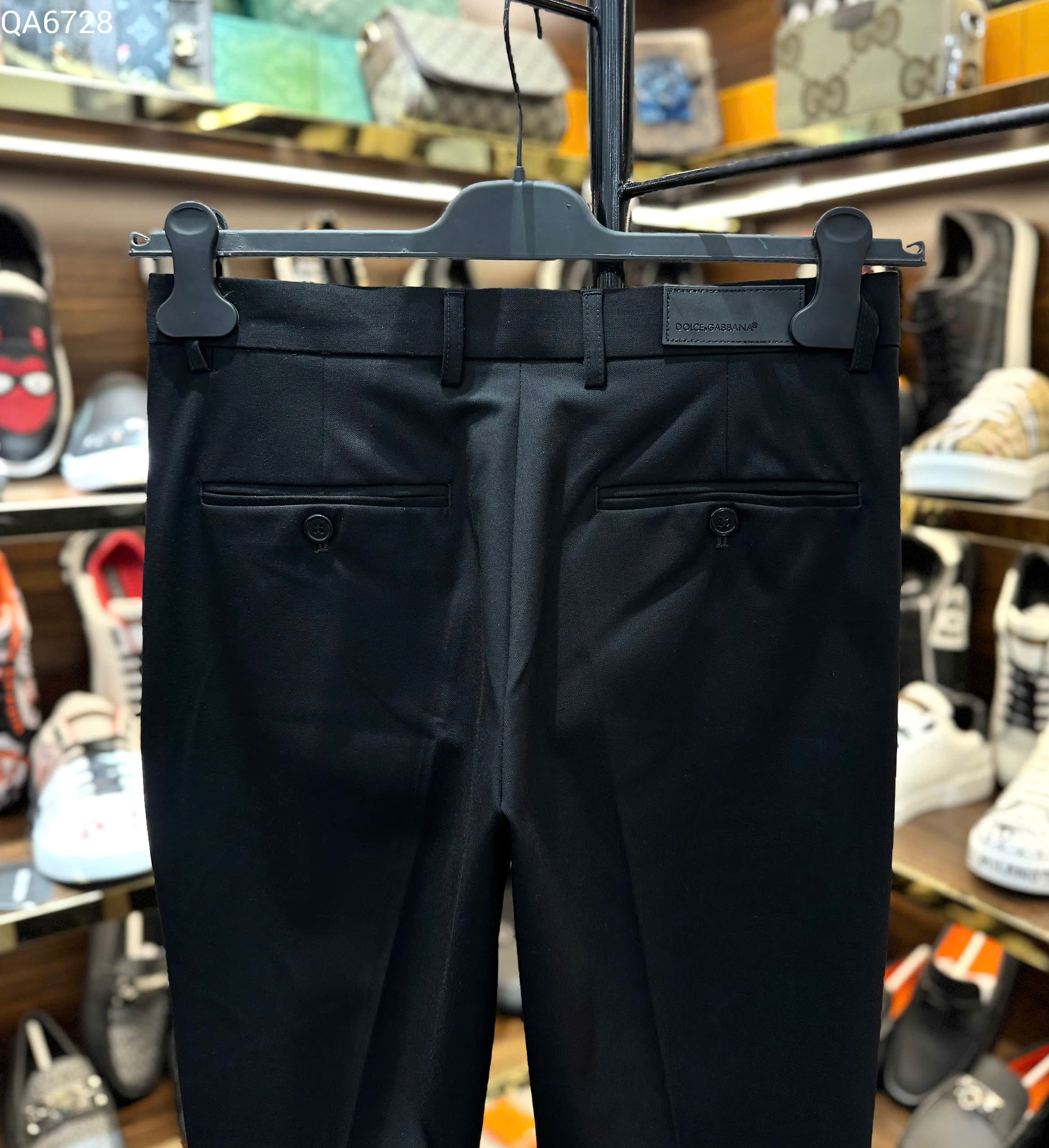 Quần tây âu Dolce Gabbana DG thêu Ong vương miện đùi tag da Like Auth 28-36 MK