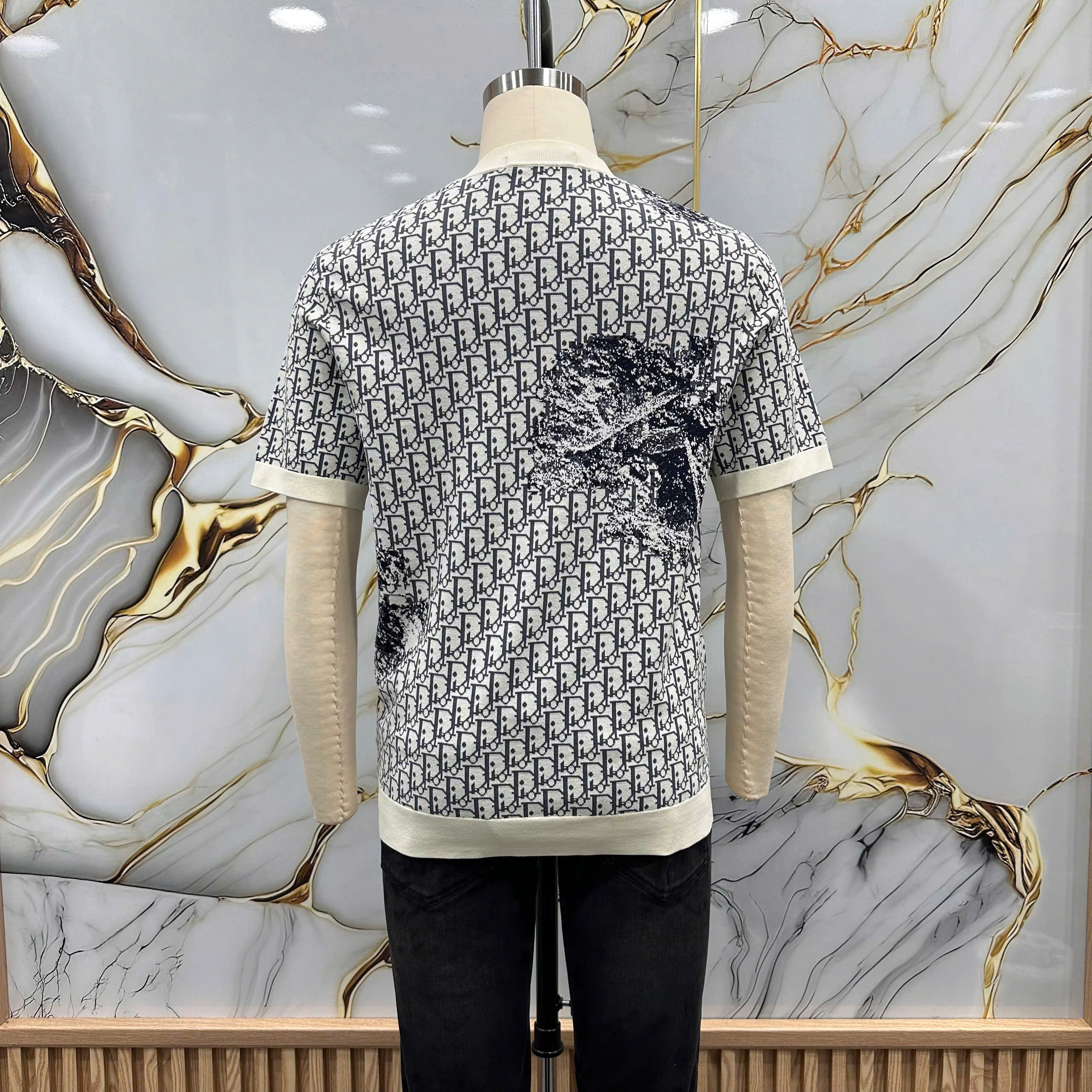 Áo phông T shirt Dior CD họa tiết obique loang full Like Auth 48-52 MK