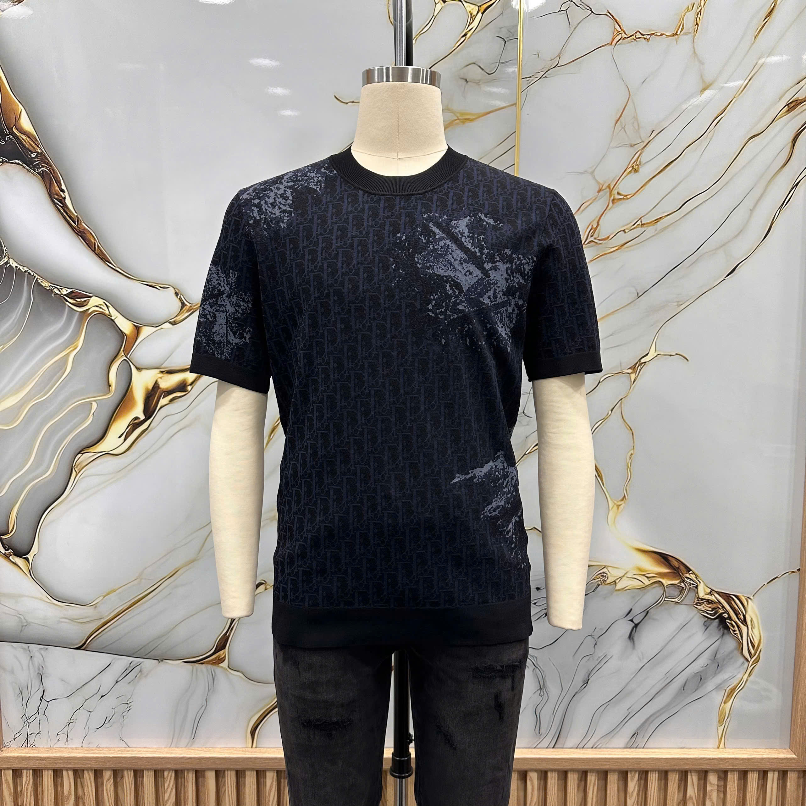 Áo phông T shirt Dior CD họa tiết obique loang full Like Auth 48-52 MK