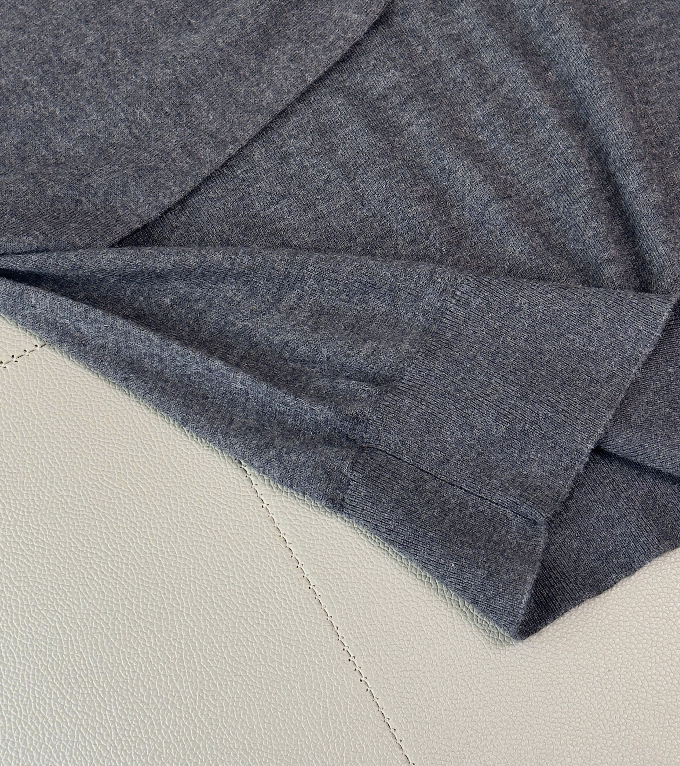 Áo polo len monghito dài tay Dior CD Xám đậm logo thêu ngực Like Auth 44-50 DDT