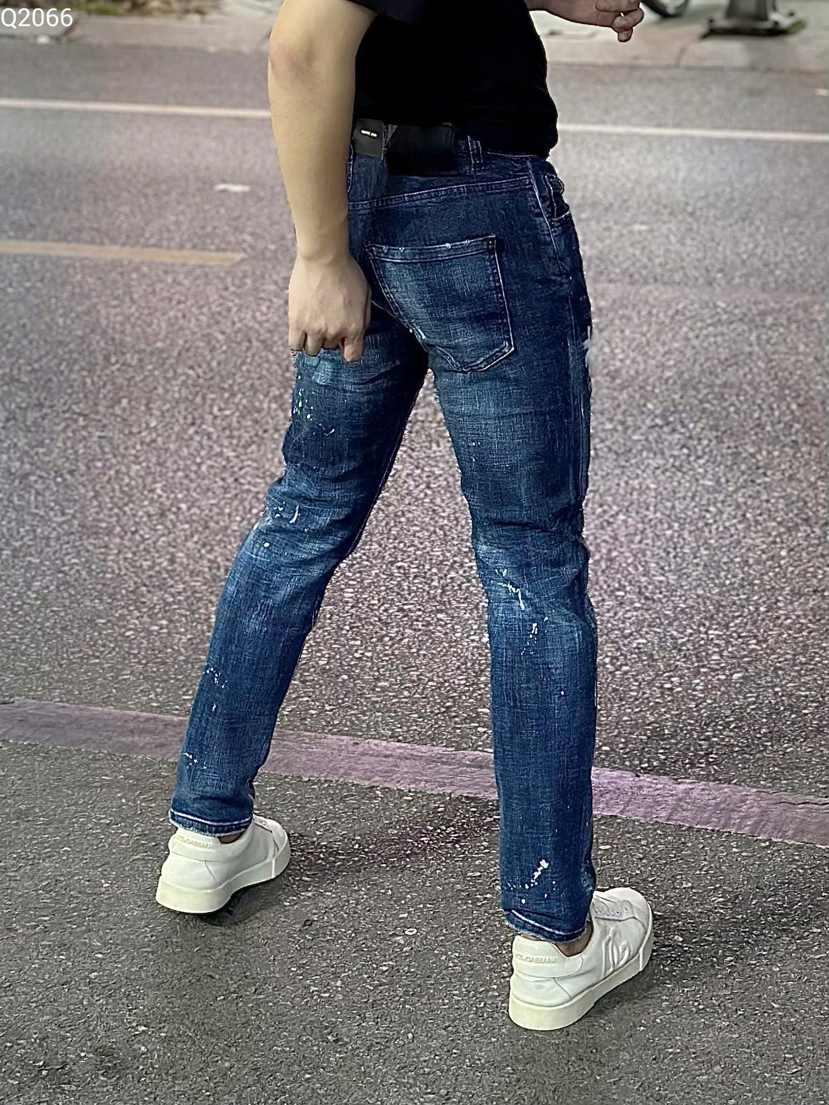 Quần Jean Dsquared2 DSQ Xanh rách mài khóa lệch Like Auth 42-54 MK