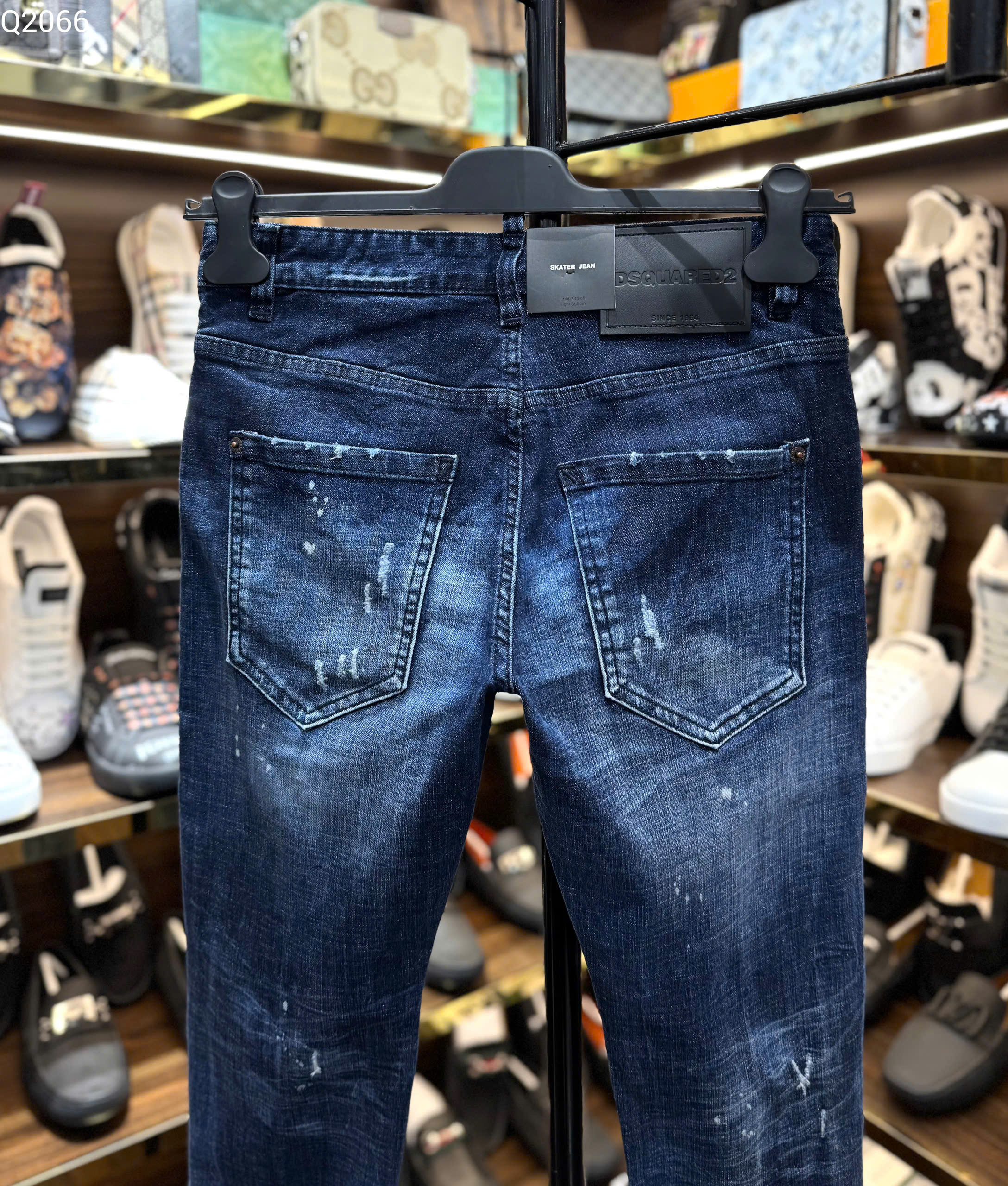 Quần Jean Dsquared2 DSQ Xanh rách mài khóa lệch Like Auth 42-54 MK