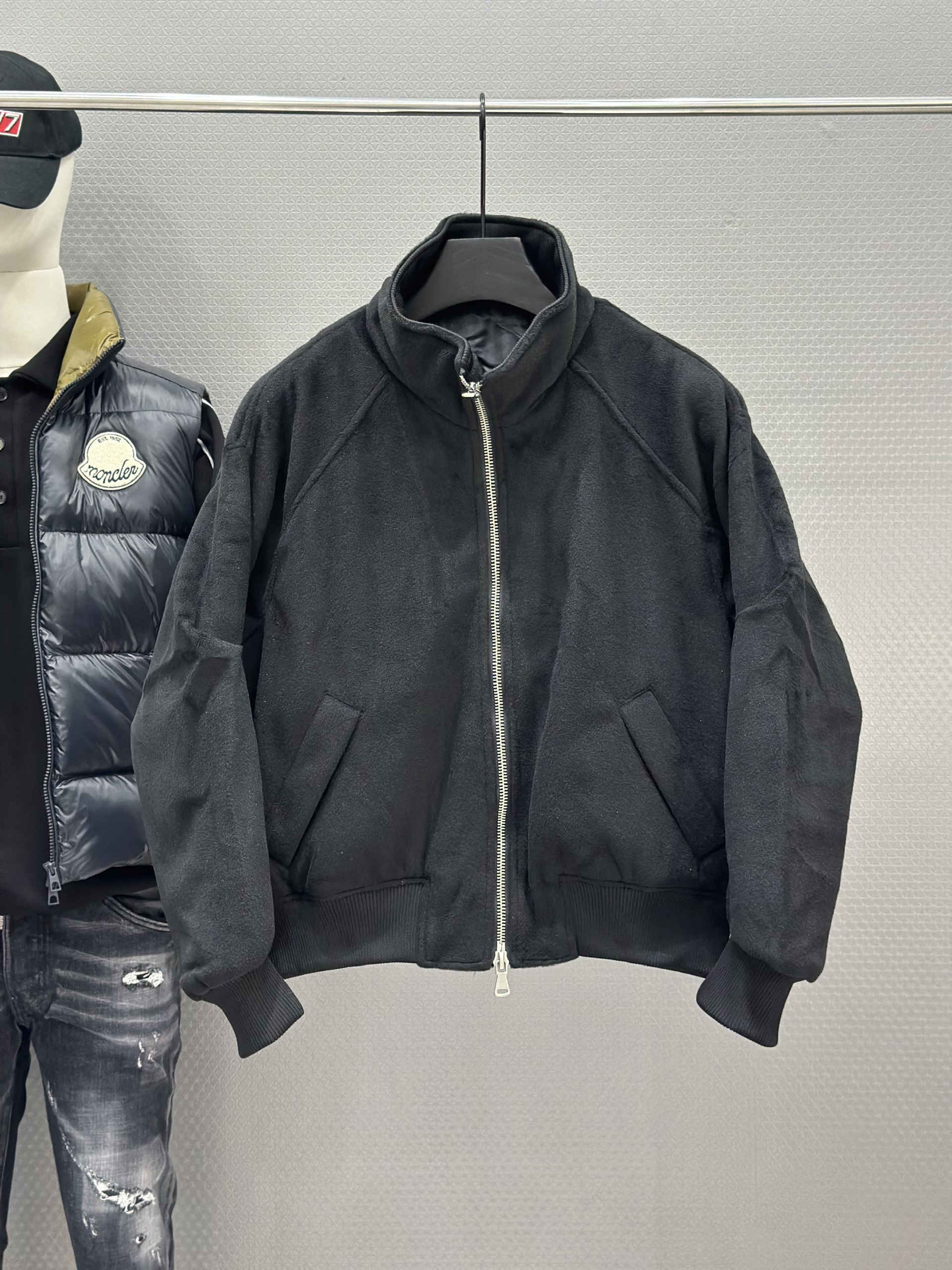 Áo khoác nỉ Local H821 Đen cổ cao M-XL VTN