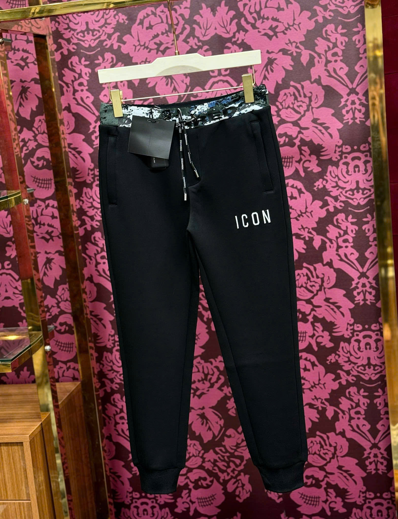 Quần Jogger Dsquared2 DSQ icon loang cạp logo thêu đùi Like Auth 44-50 CD LK