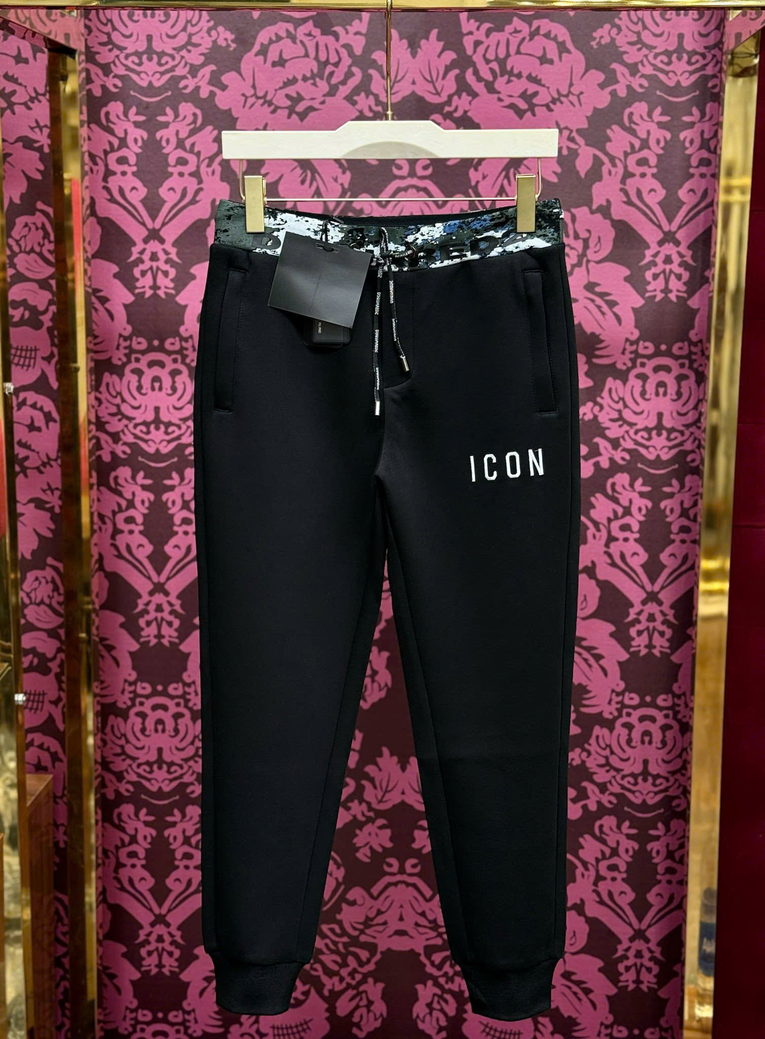 Quần Jogger Dsquared2 DSQ icon loang cạp logo thêu đùi Like Auth 44-50 CD LK