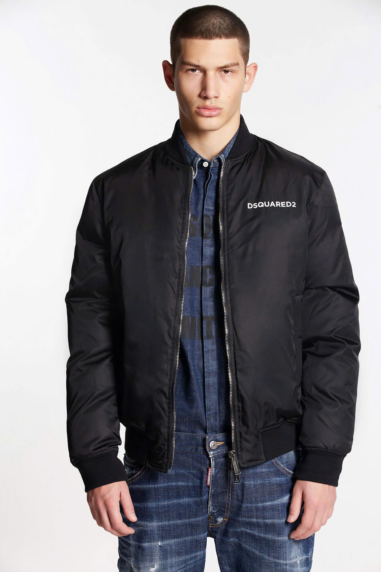 Áo khoác bomber Dsquared2 DSQ icon logo lưng ngực Like Auth  44-50 CD