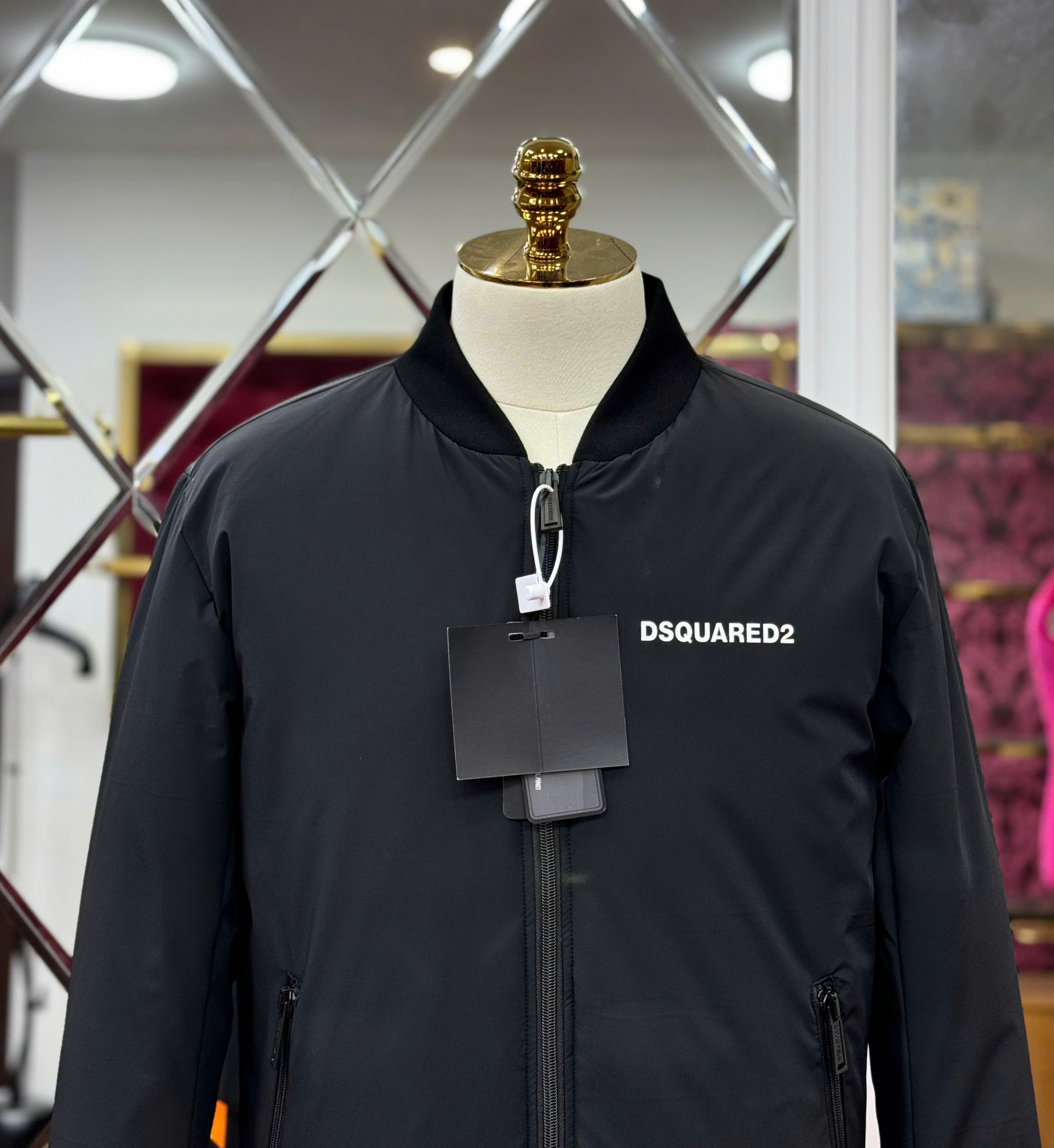 Áo khoác bomber Dsquared2 DSQ icon logo lưng ngực Like Auth  44-50 CD