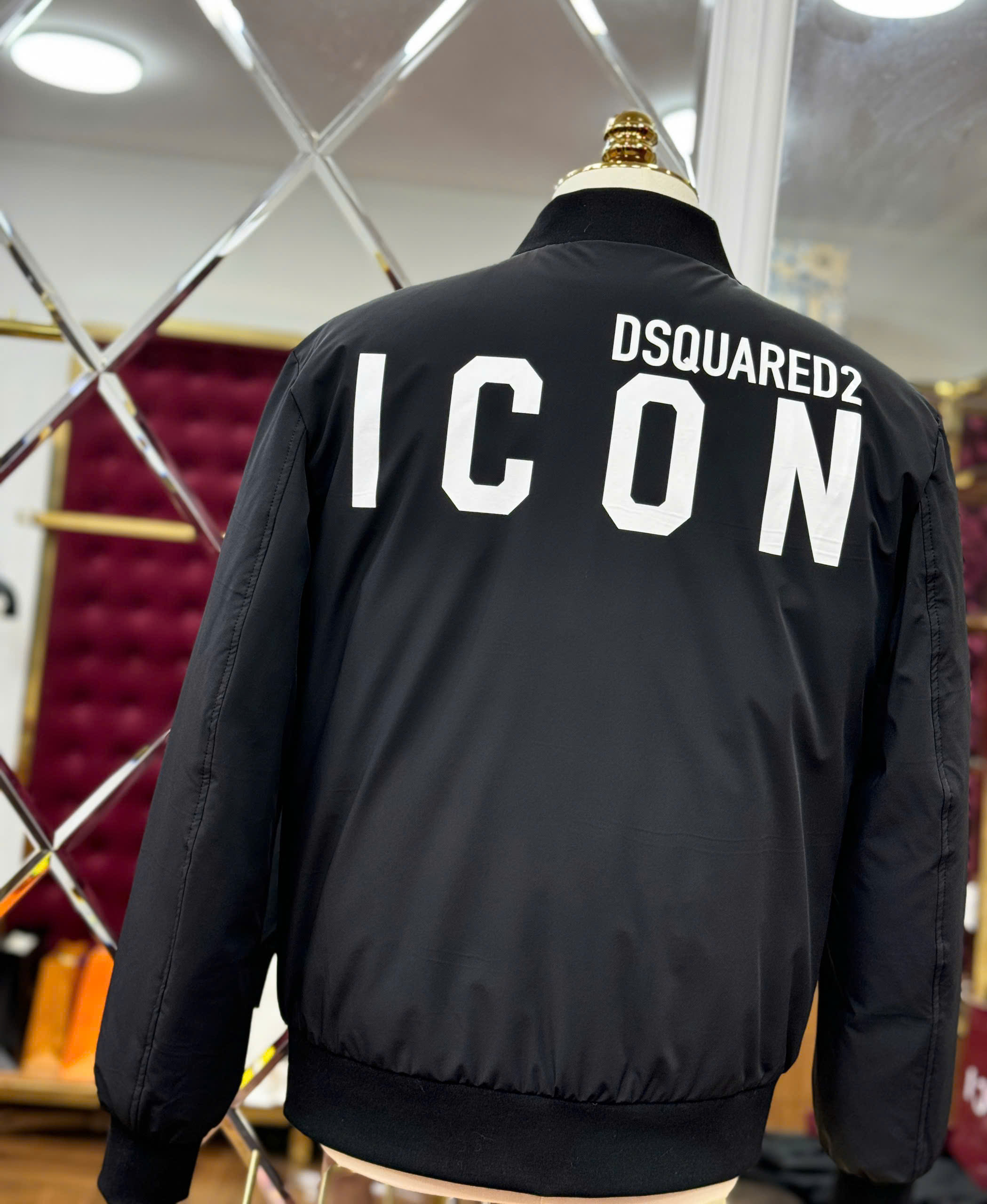 Áo khoác bomber Dsquared2 DSQ icon logo lưng ngực Like Auth  44-50 CD