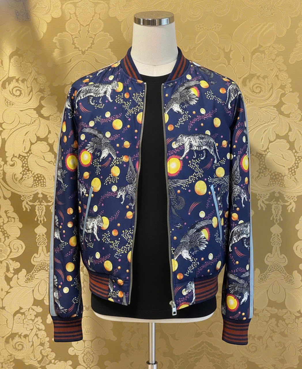 Áo khoác bomber Gucci GC họa tiết Animal vũ trụ Like AUth 44-50 LK