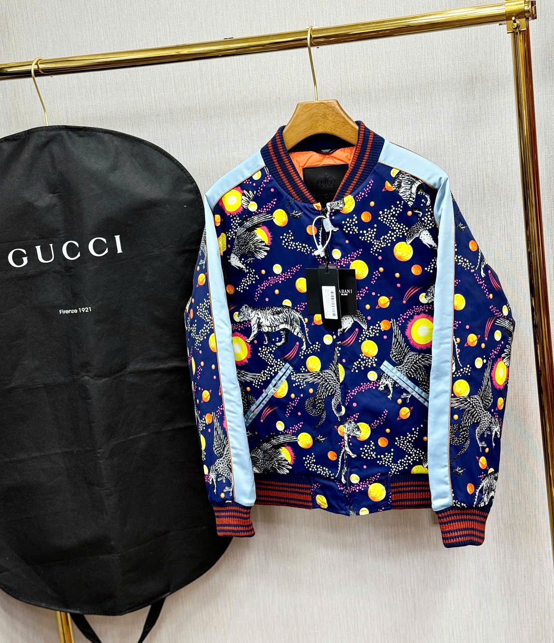 Áo khoác bomber Gucci GC họa tiết Animal vũ trụ Like AUth 44-50 LK