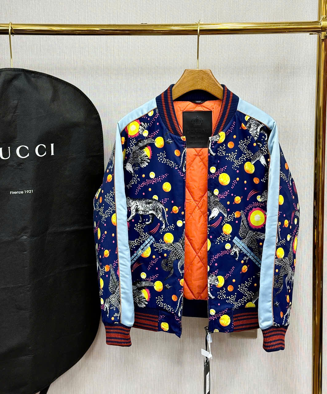 Áo khoác bomber Gucci GC họa tiết Animal vũ trụ Like AUth 44-50 LK